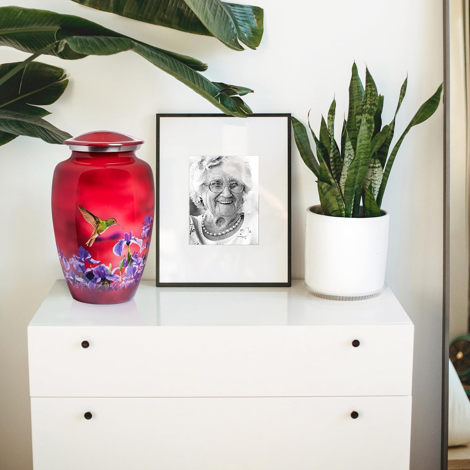Trupoint Memorials Large Red Hummingbird Cremation Urn