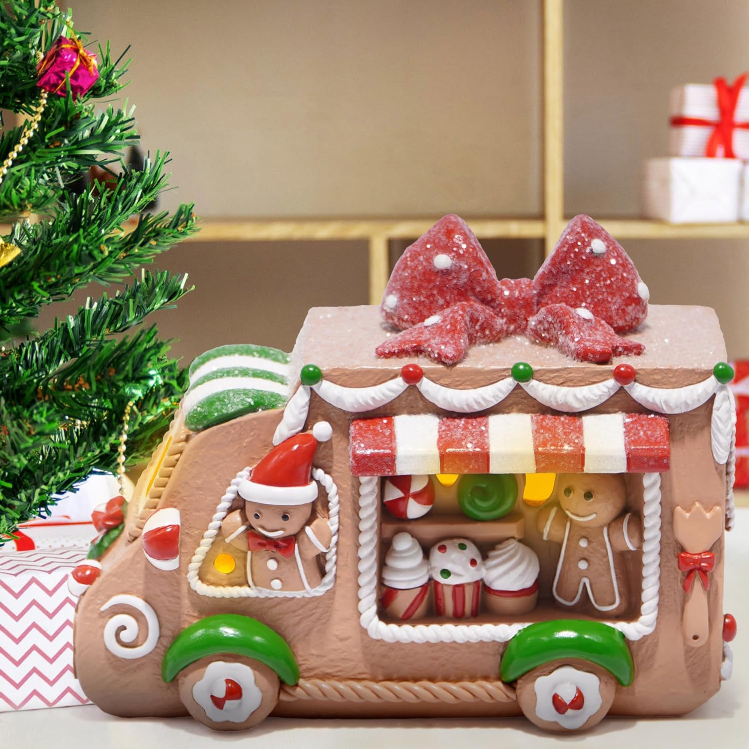 Hodao Christmas Gingerbread Car Figurine