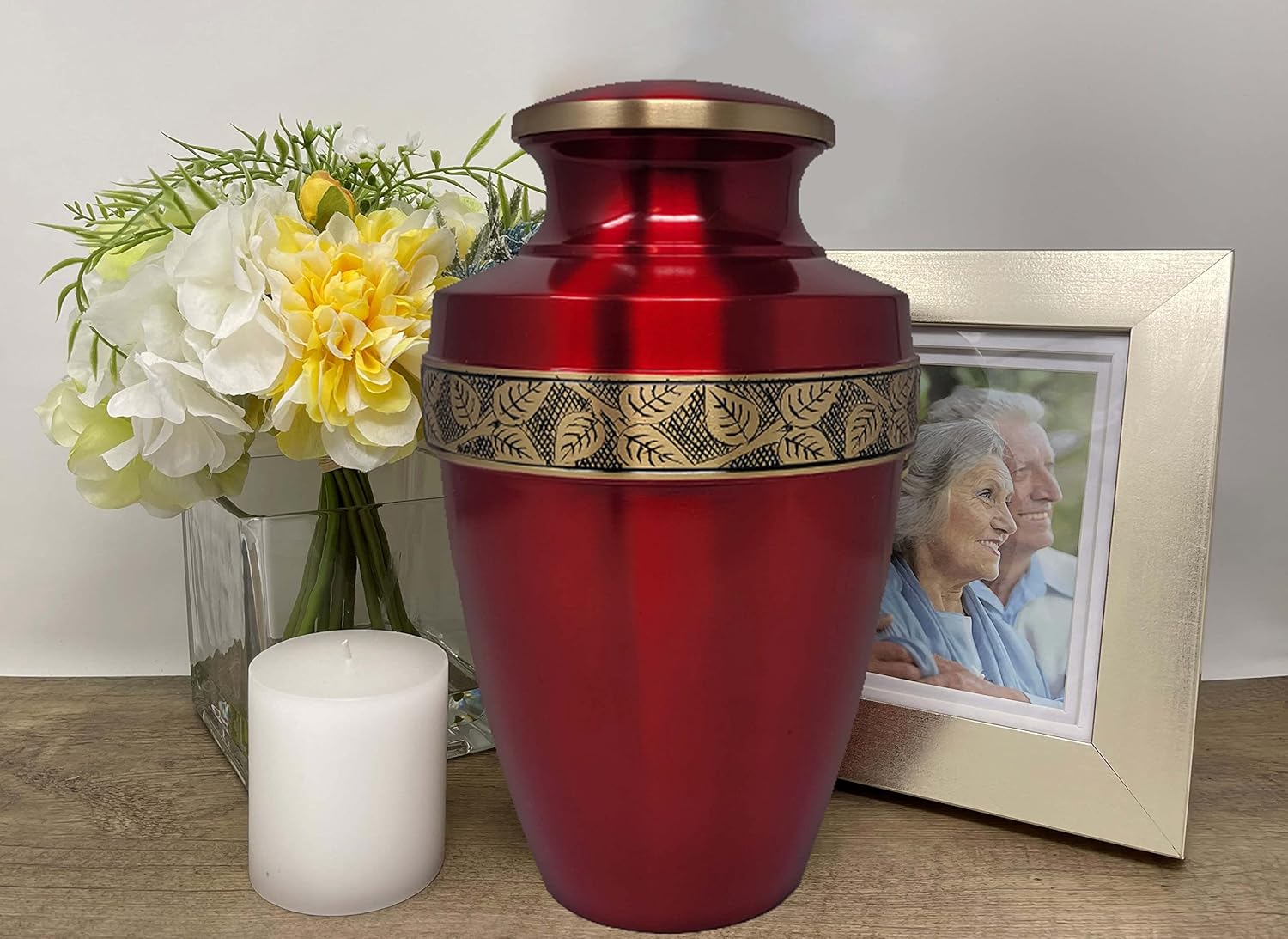 Custom Engraved Revere Crimson Cremation Urn for Adults