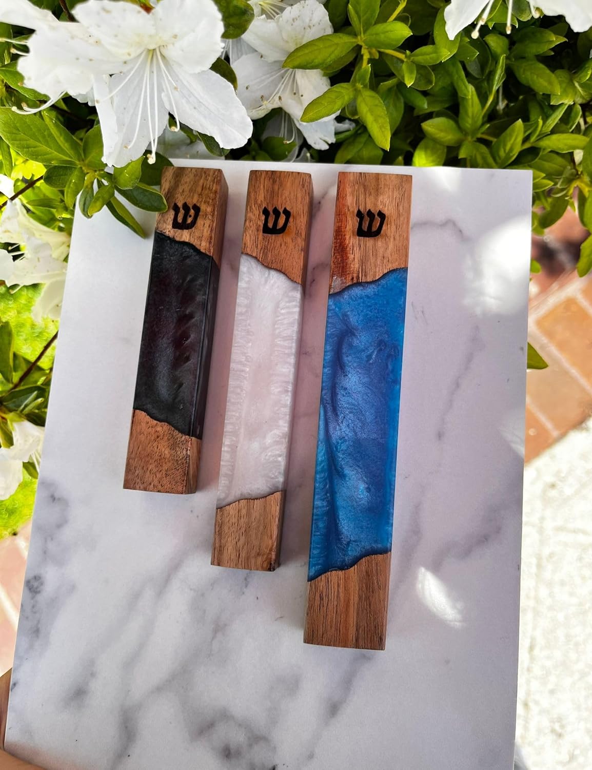 AS Mezuzot Mezuzah Case with Scroll 5 Inches Charcoal Grey
