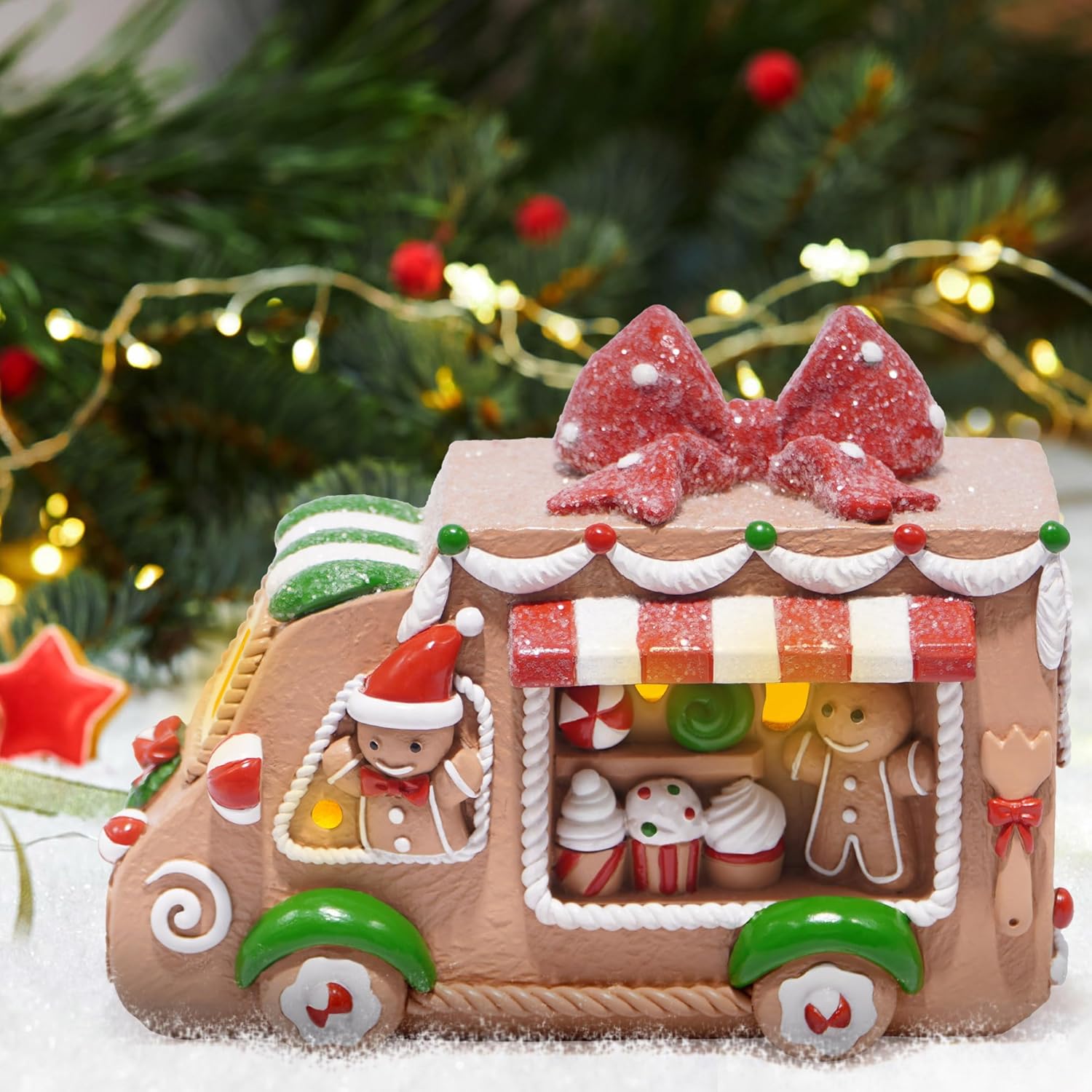 Hodao Christmas Gingerbread Car Figurine