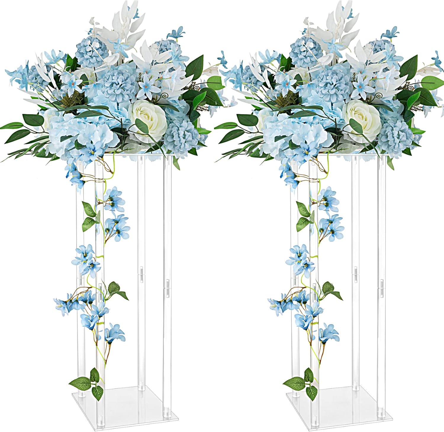 LANLONG 2 Pcs Acrylic Vase Wedding Centerpieces