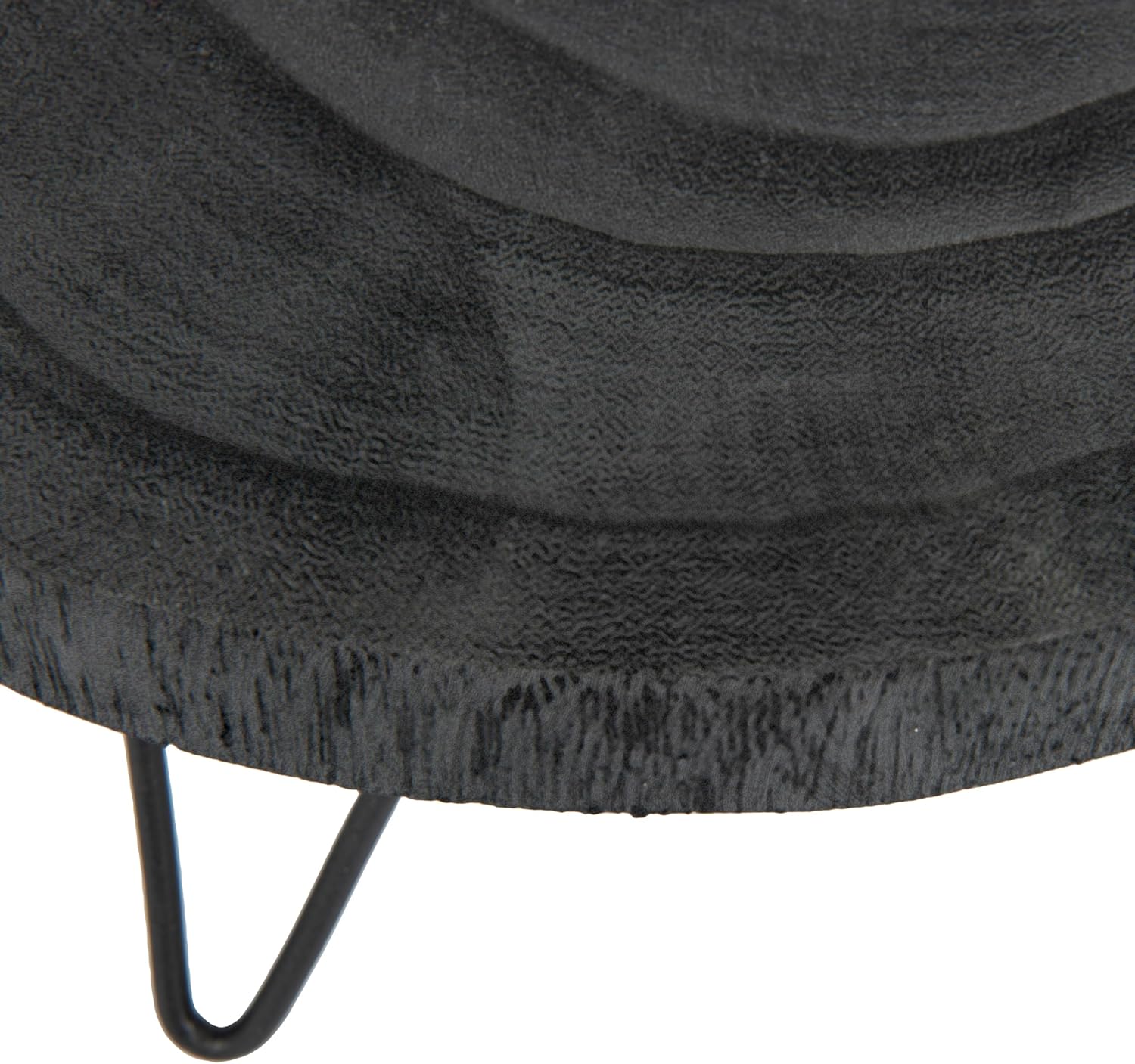 Creative Co-Op Paulownia Wood Pedestal Black 11 Inch