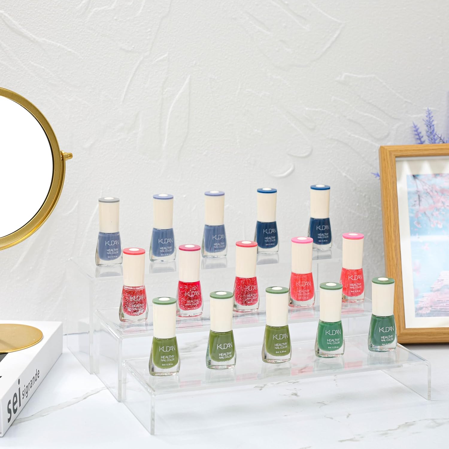 Yieach 6 Pcs Clear Acrylic Risers Display Stand