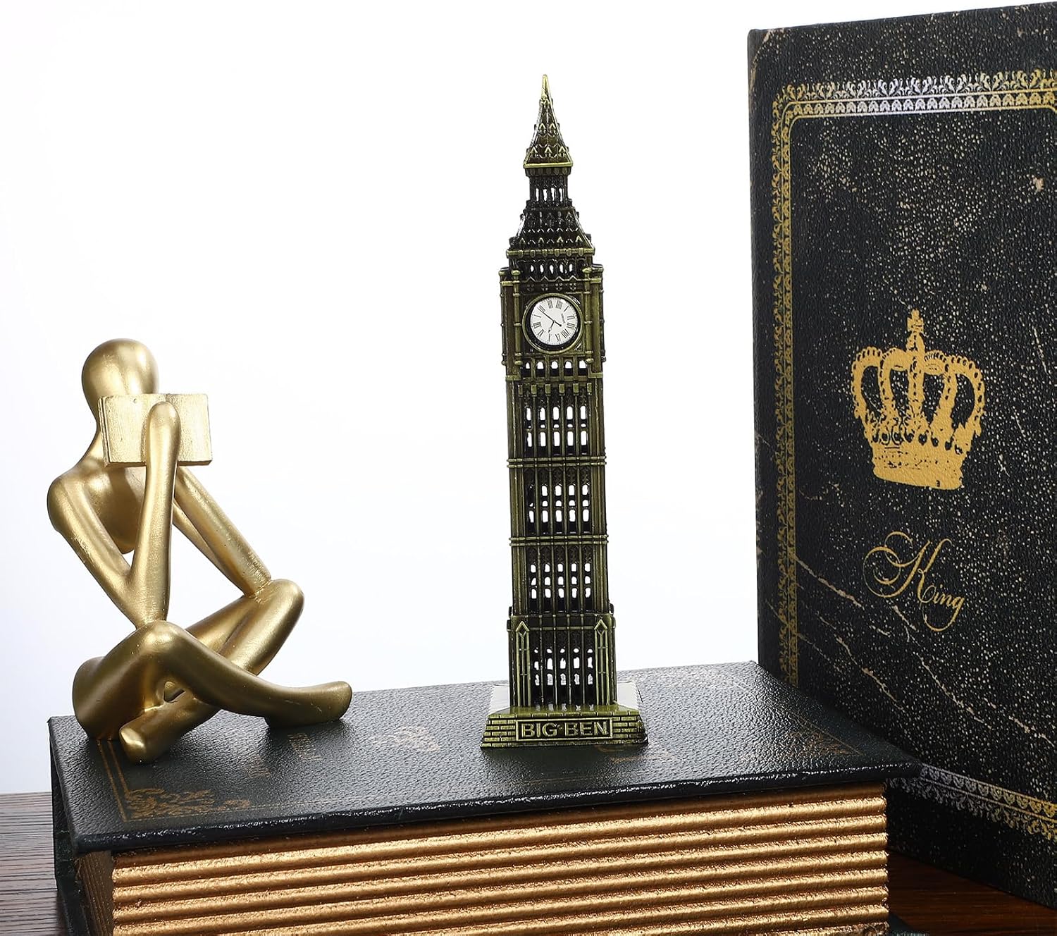 VICASKY Big Ben Metal Building Decorative Statue
