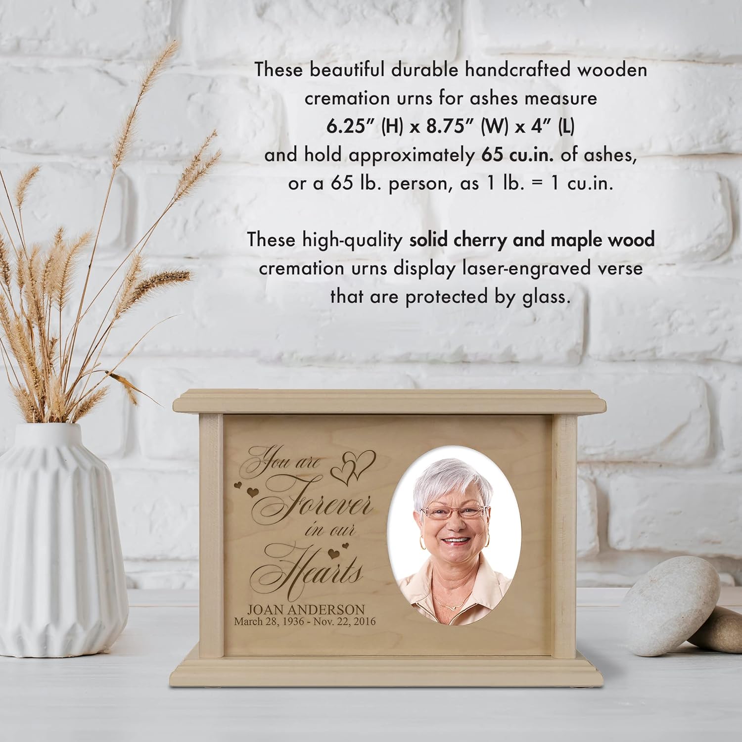 LifeSong Milestones Wooden Urn with Picture