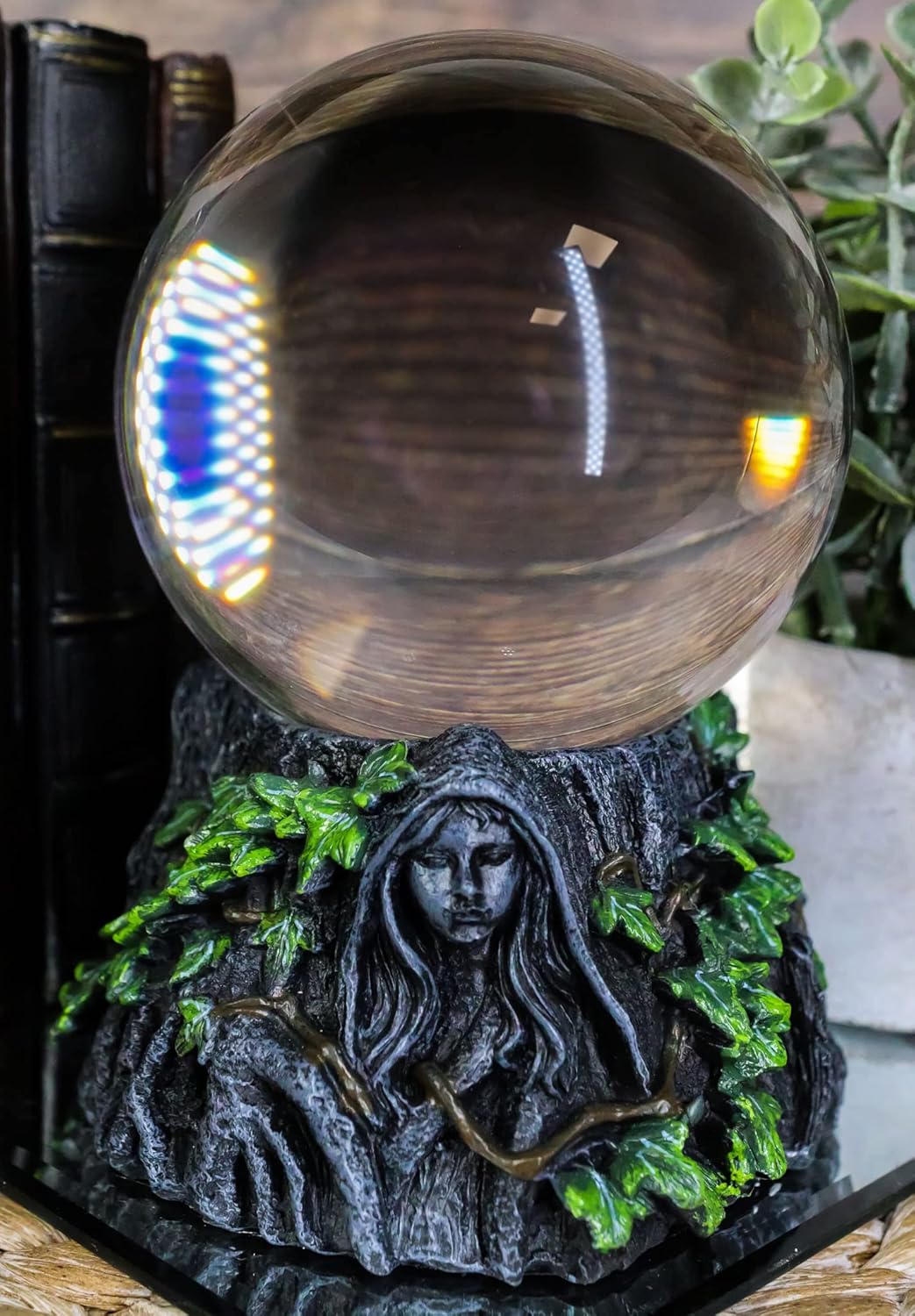 Ebros Celtic Sacred Moon Triple Goddess Gazing Ball Decor