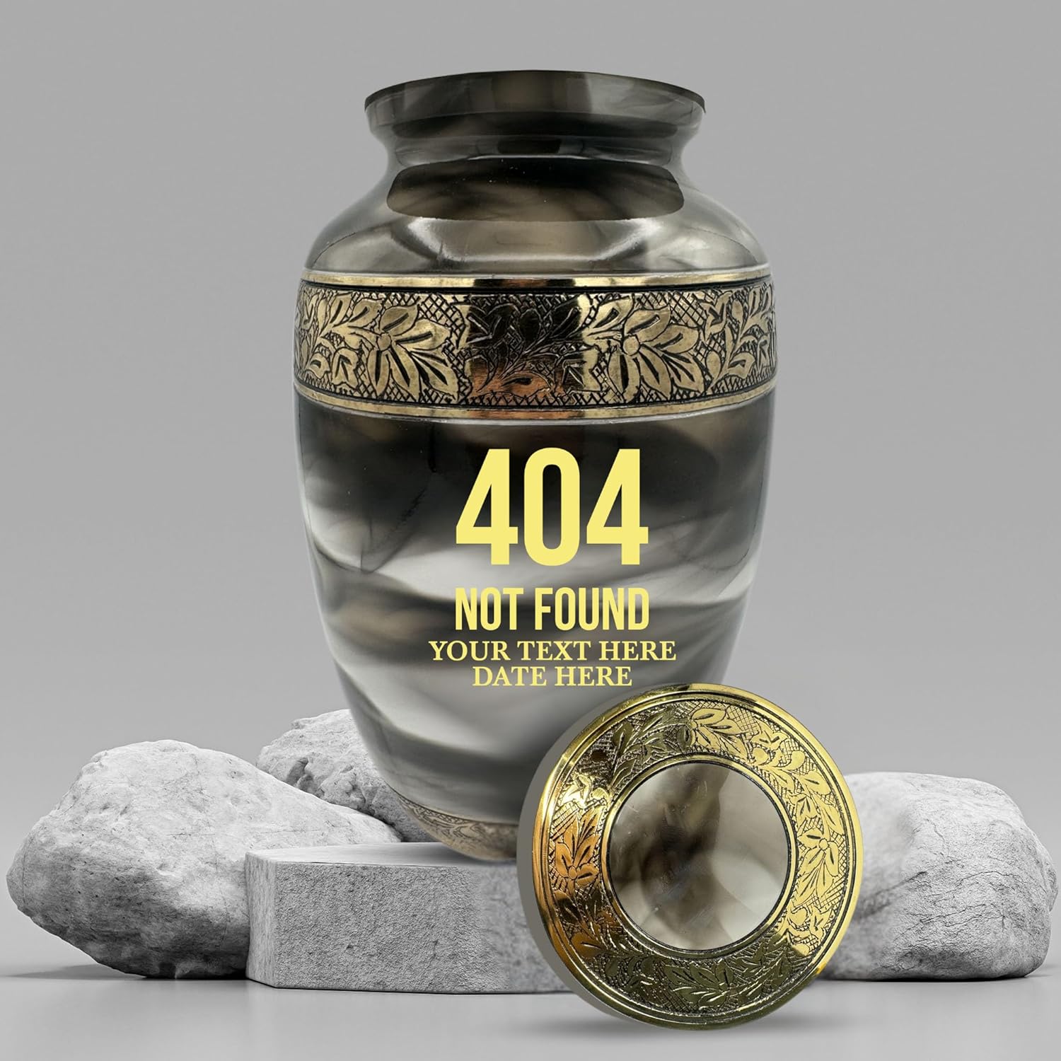 Custom Cremation Urn with Tech Design and Engraving