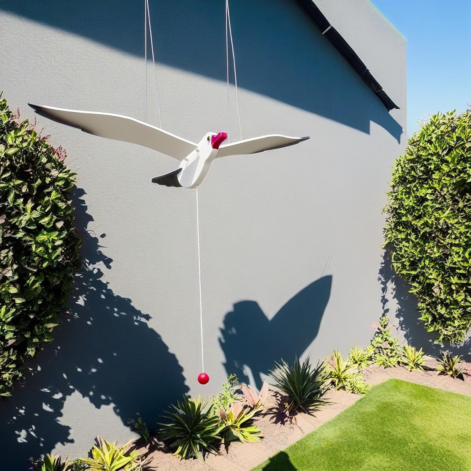 Wooden Seagull Mobile Nautical Decor 14 Inch