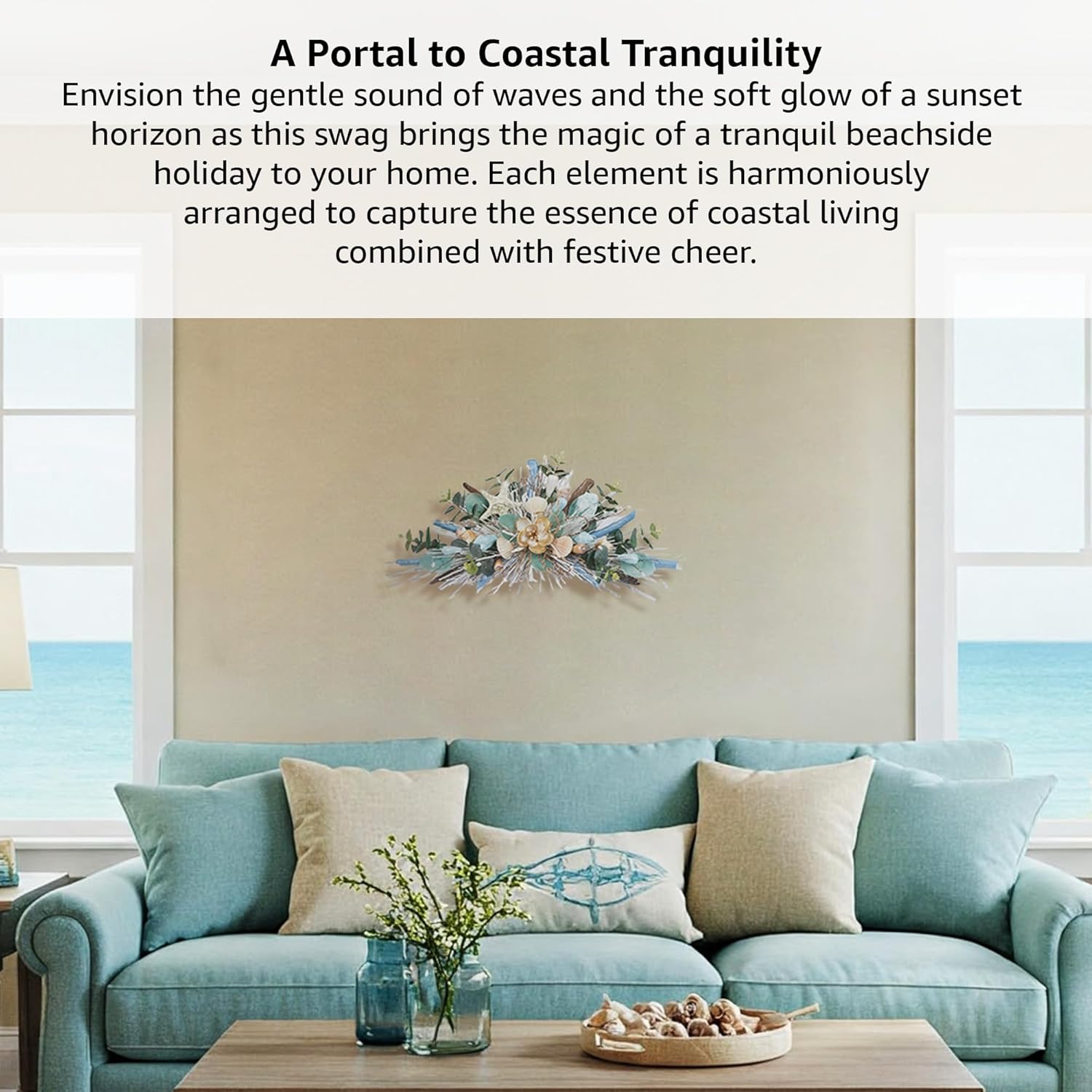 25 Coastal Summer Swag - Handcrafted Decor