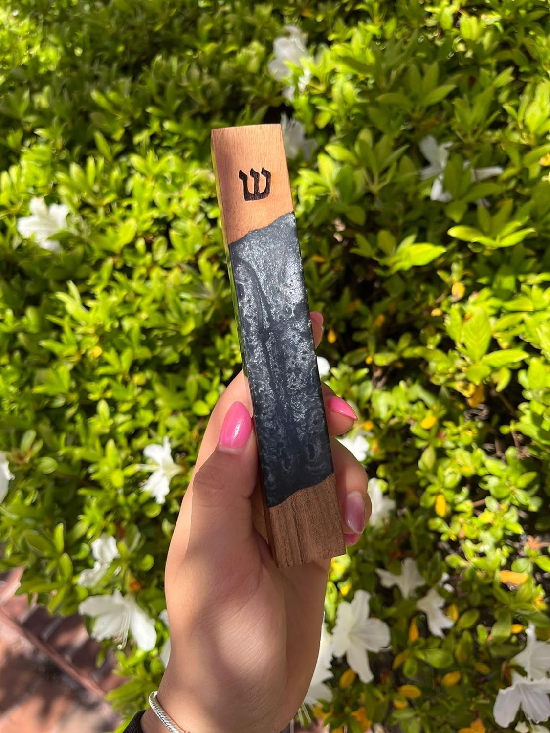AS Mezuzot Mezuzah Case with Scroll 5 Inches Charcoal Grey