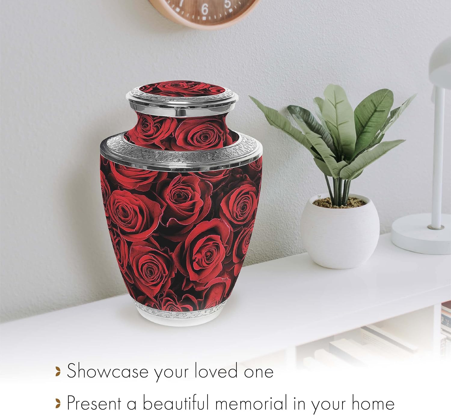Crimson Rose Cremation Urn for Women