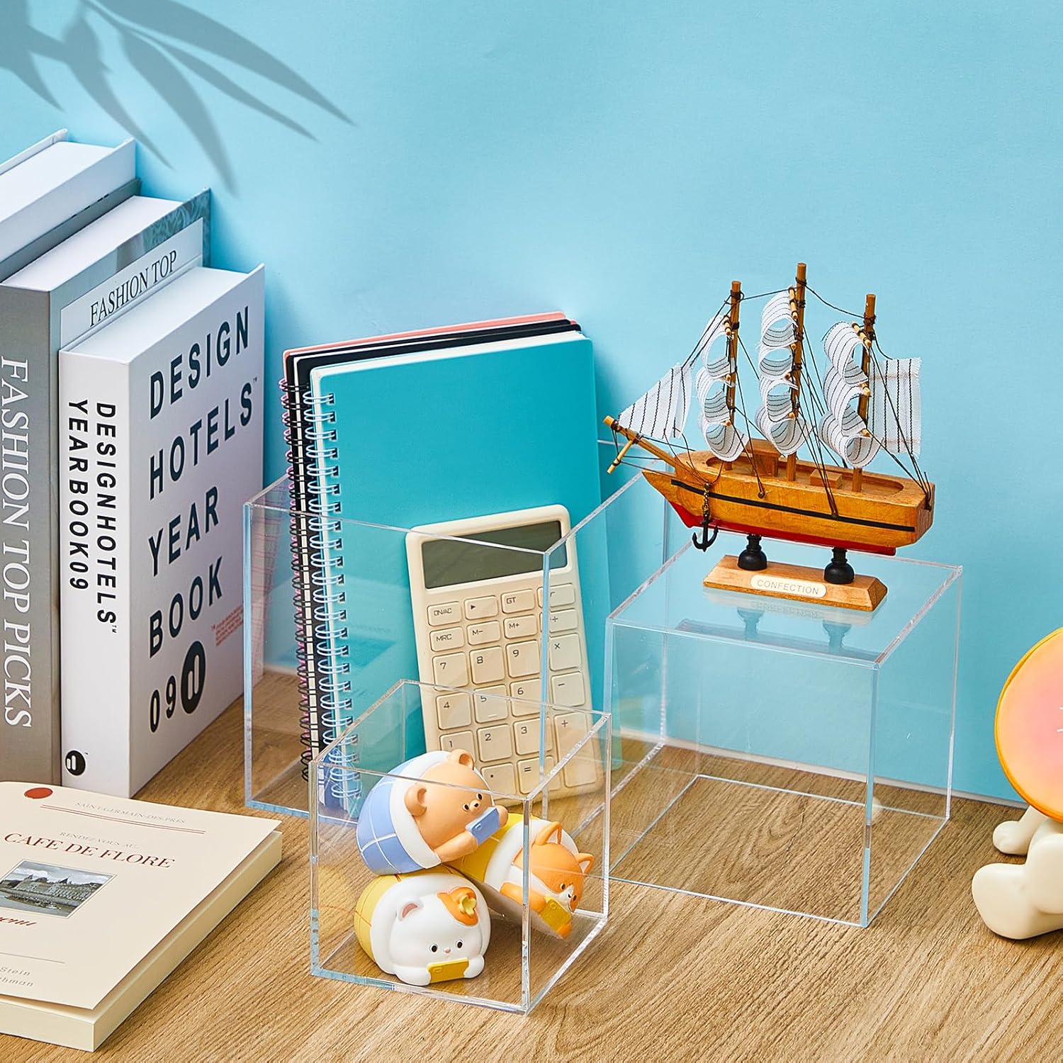 Kigley 6 Pcs Acrylic Display Boxes for Food and Jewelry