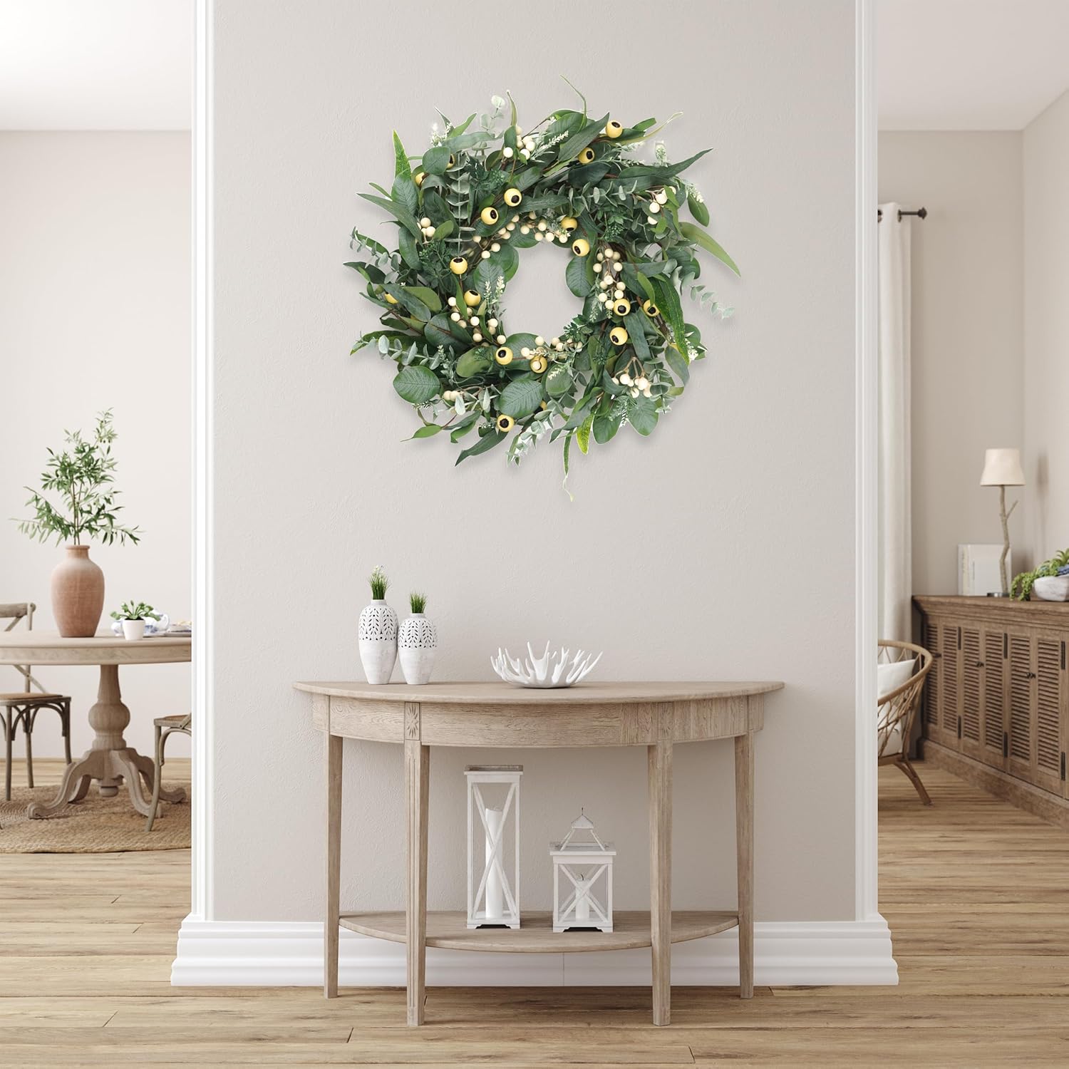 HomeKaren 22 Inch Front Door Wreath