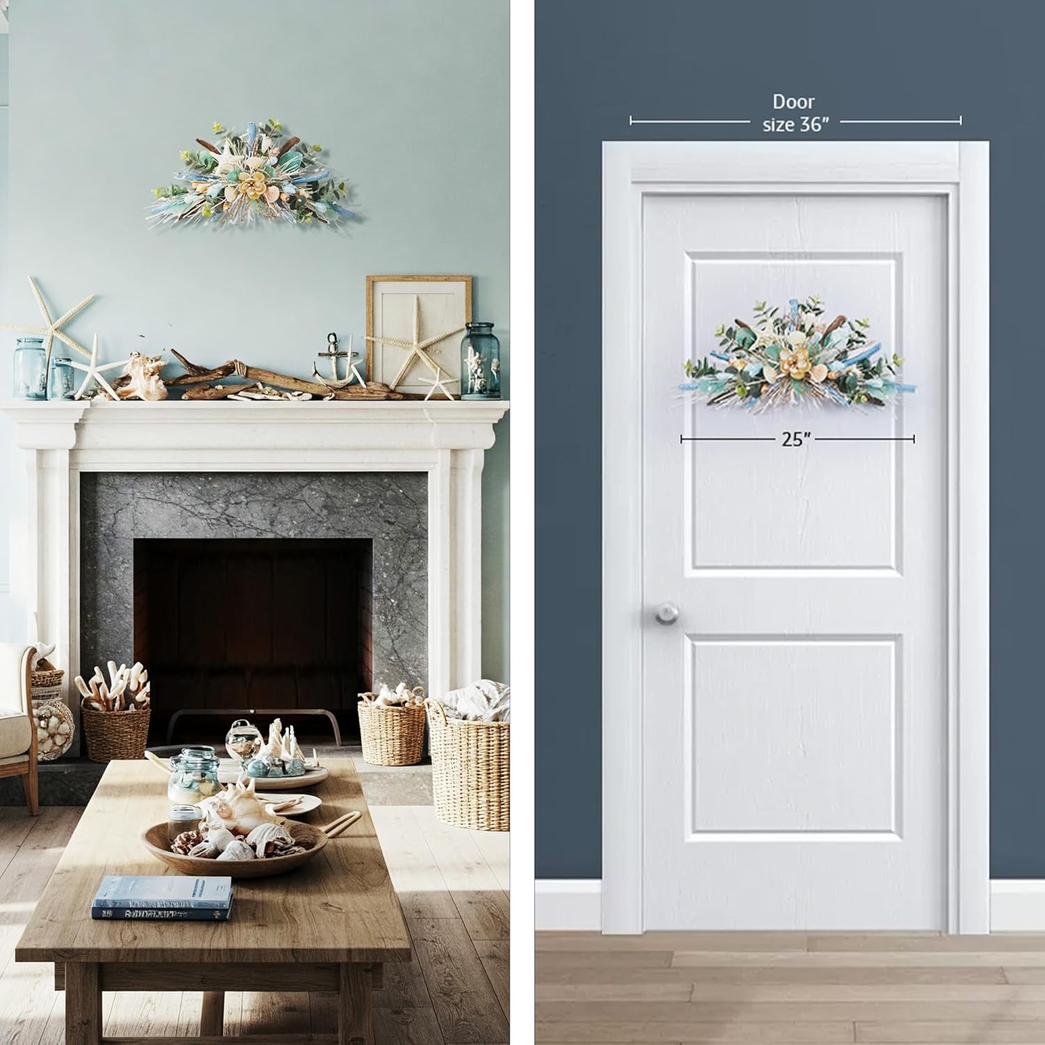 25 Coastal Summer Swag - Handcrafted Decor