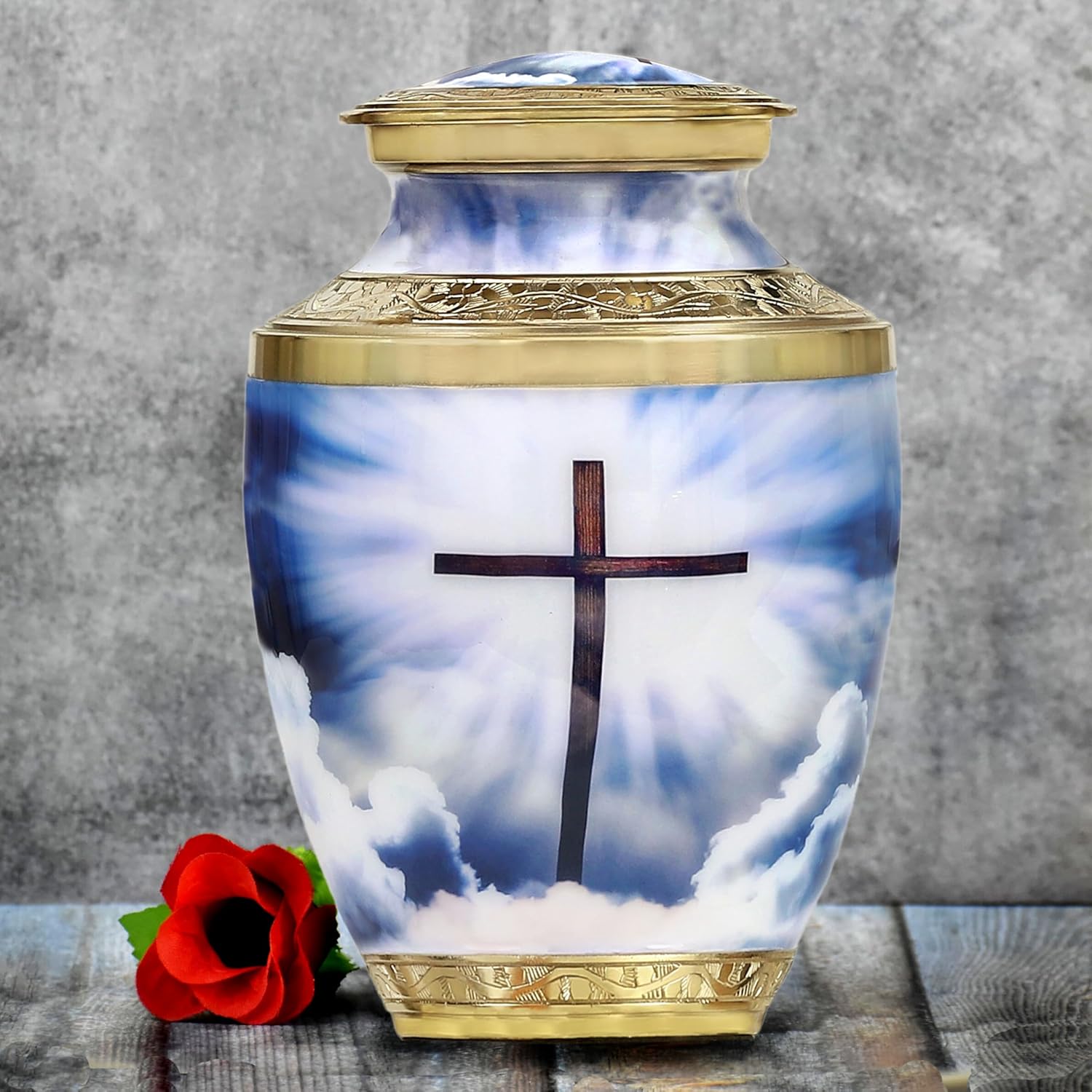 Heavenly Cross Cremation Urn for Human Ashes
