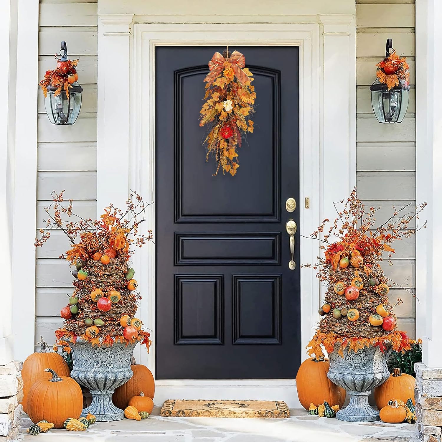2 Pcs Artificial Maple Swag Wreaths Fall Decor