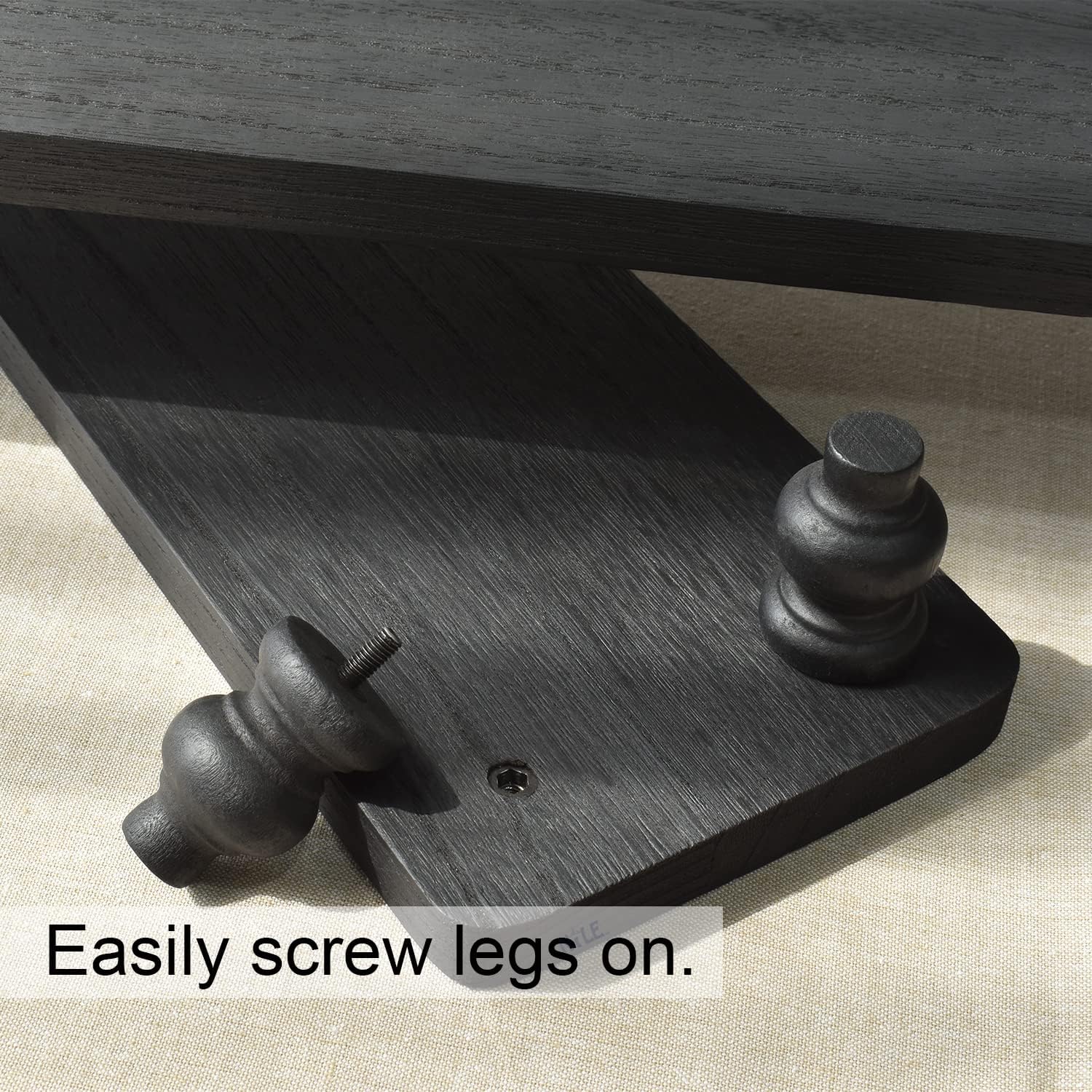 Ikee Design 2 Pcs Black Wooden Display Riser Set