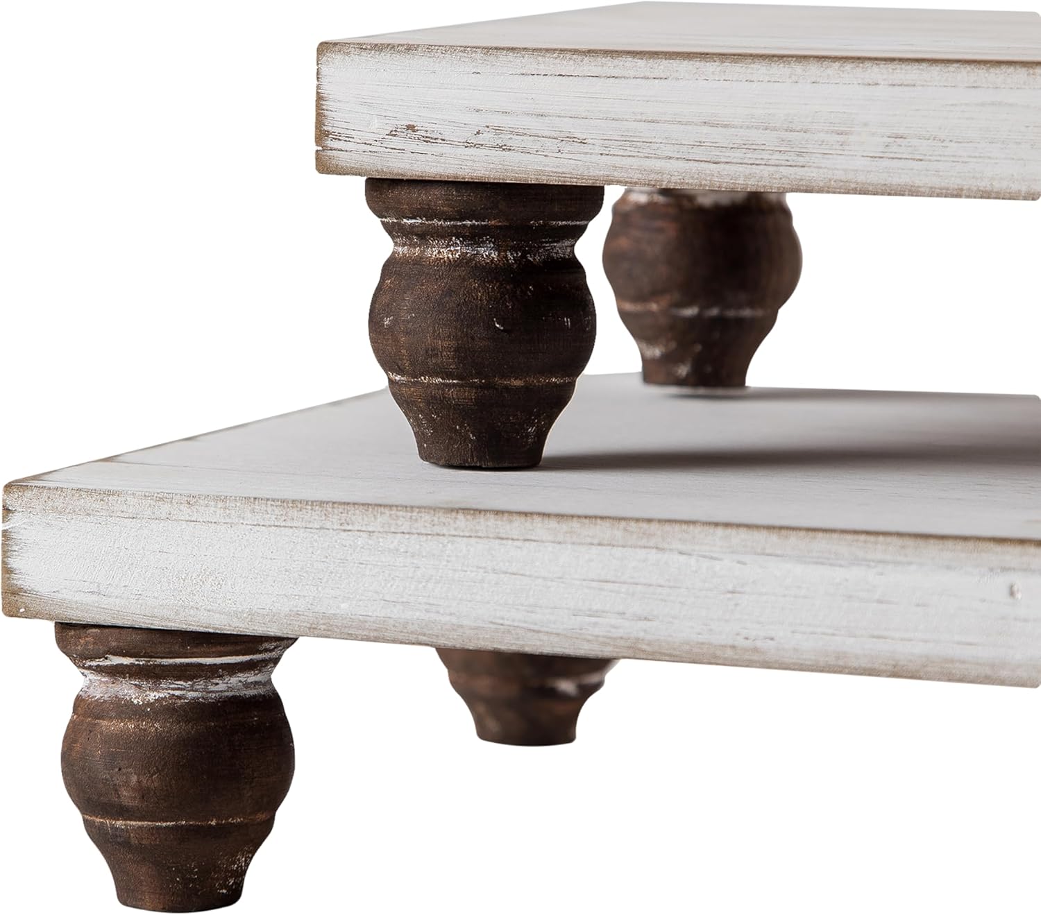 SOFE Rectangular Wood Risers Display Stand Set of 2