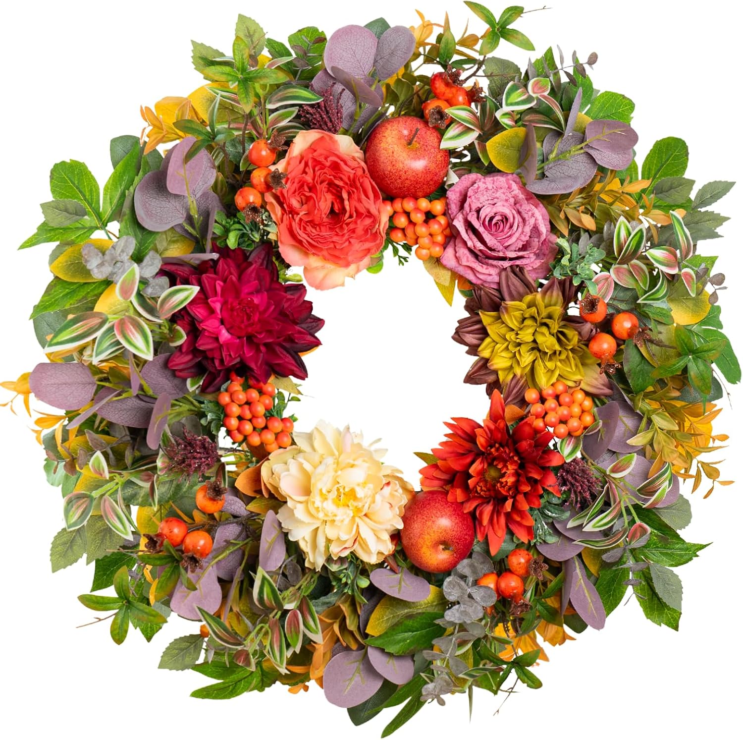 Soomeir 24 Inch Fall Front Door Wreath