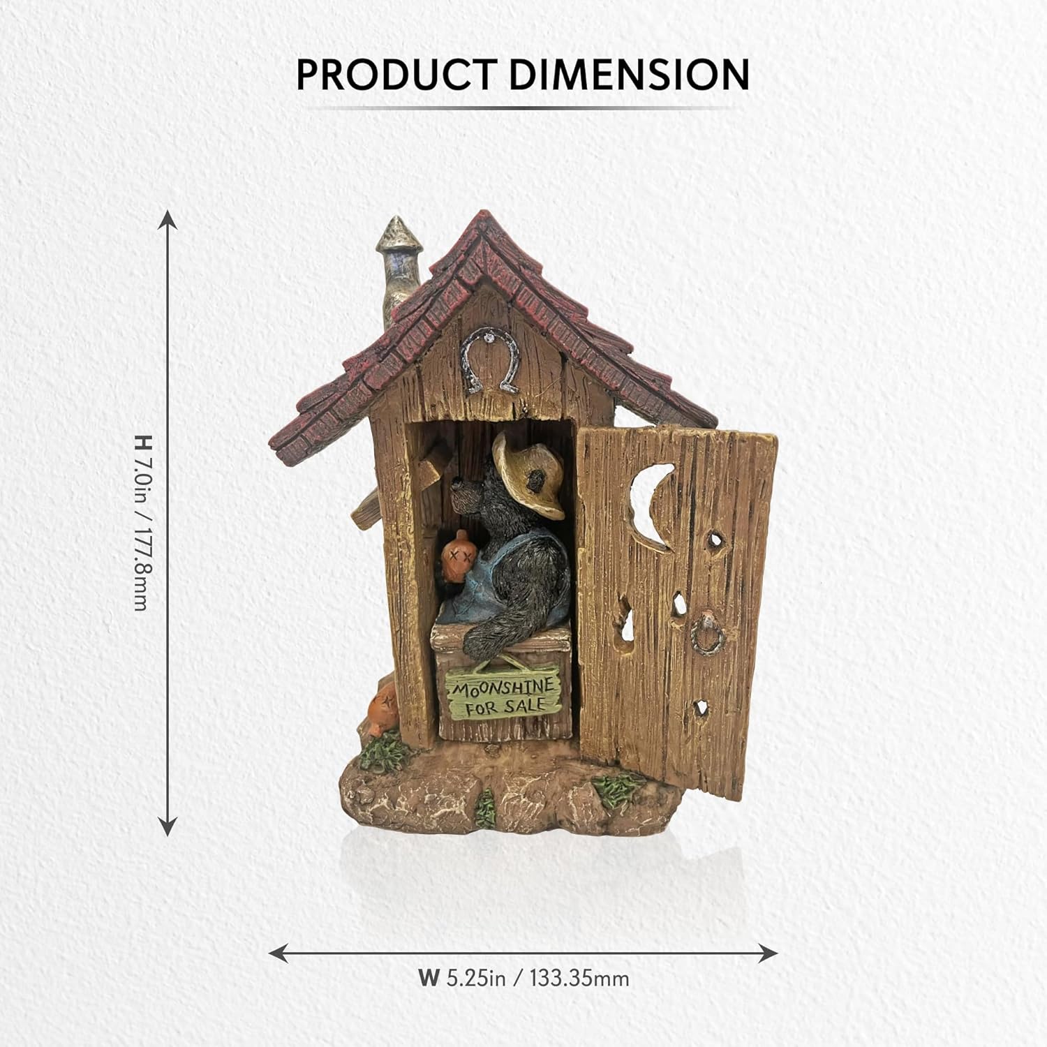Pine Ridge Bear Outhouse Table Decor
