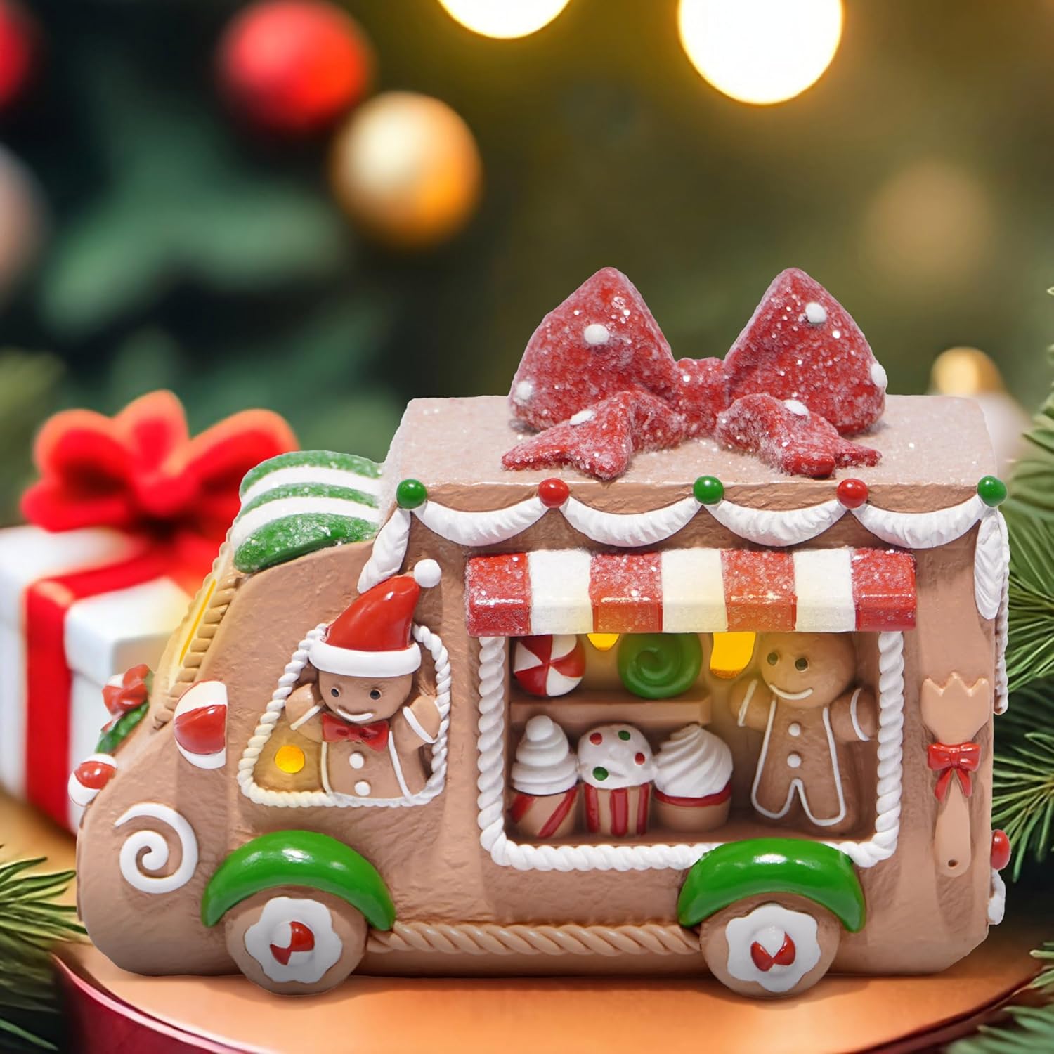 Hodao Christmas Gingerbread Car Figurine