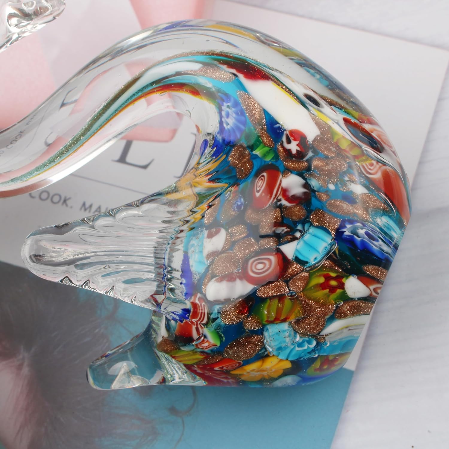 Art Glass Murano Swan Figurine Handmade Sculpture Statue