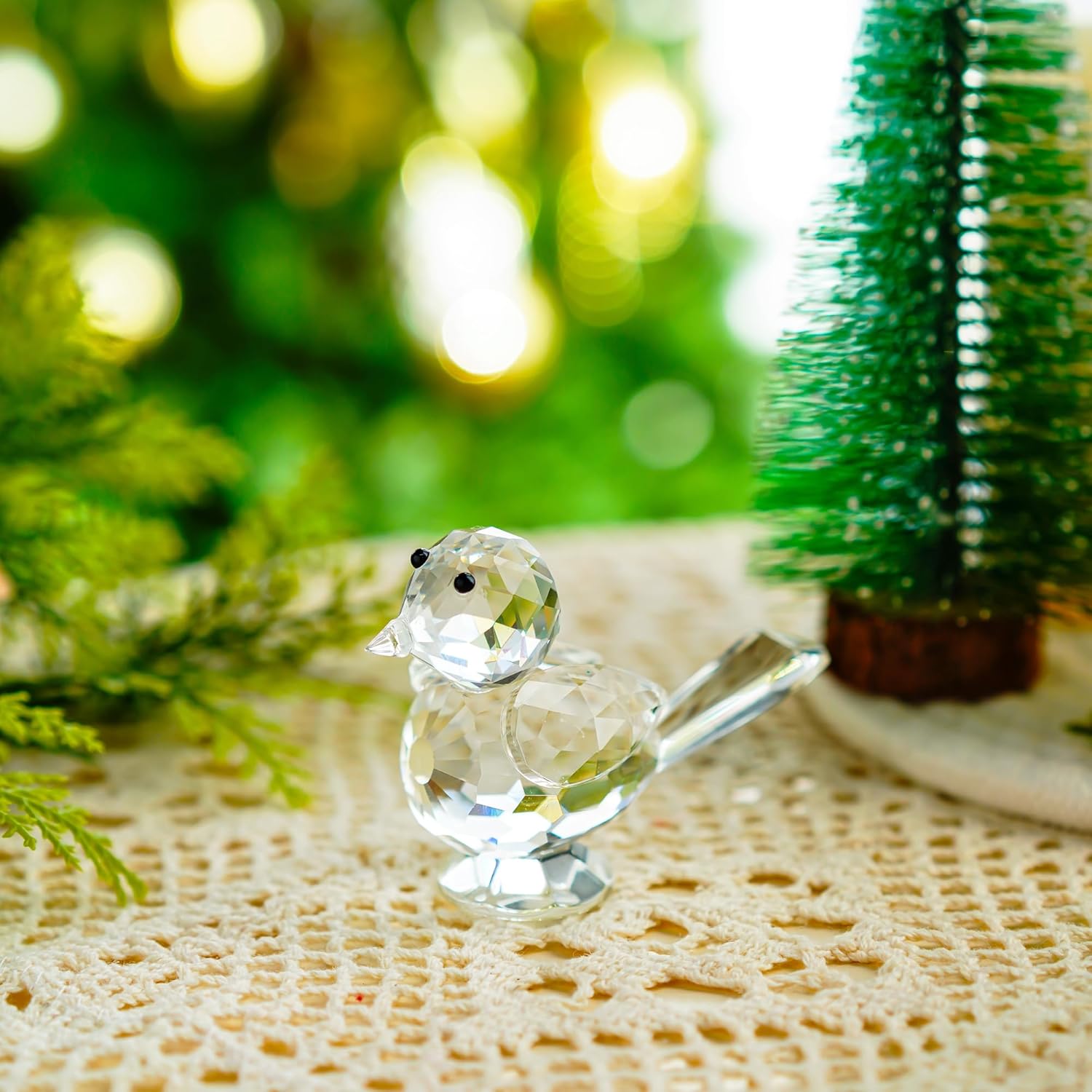 HD Pink Crystal Butterfly Figurine with Crystal Ball Base 1