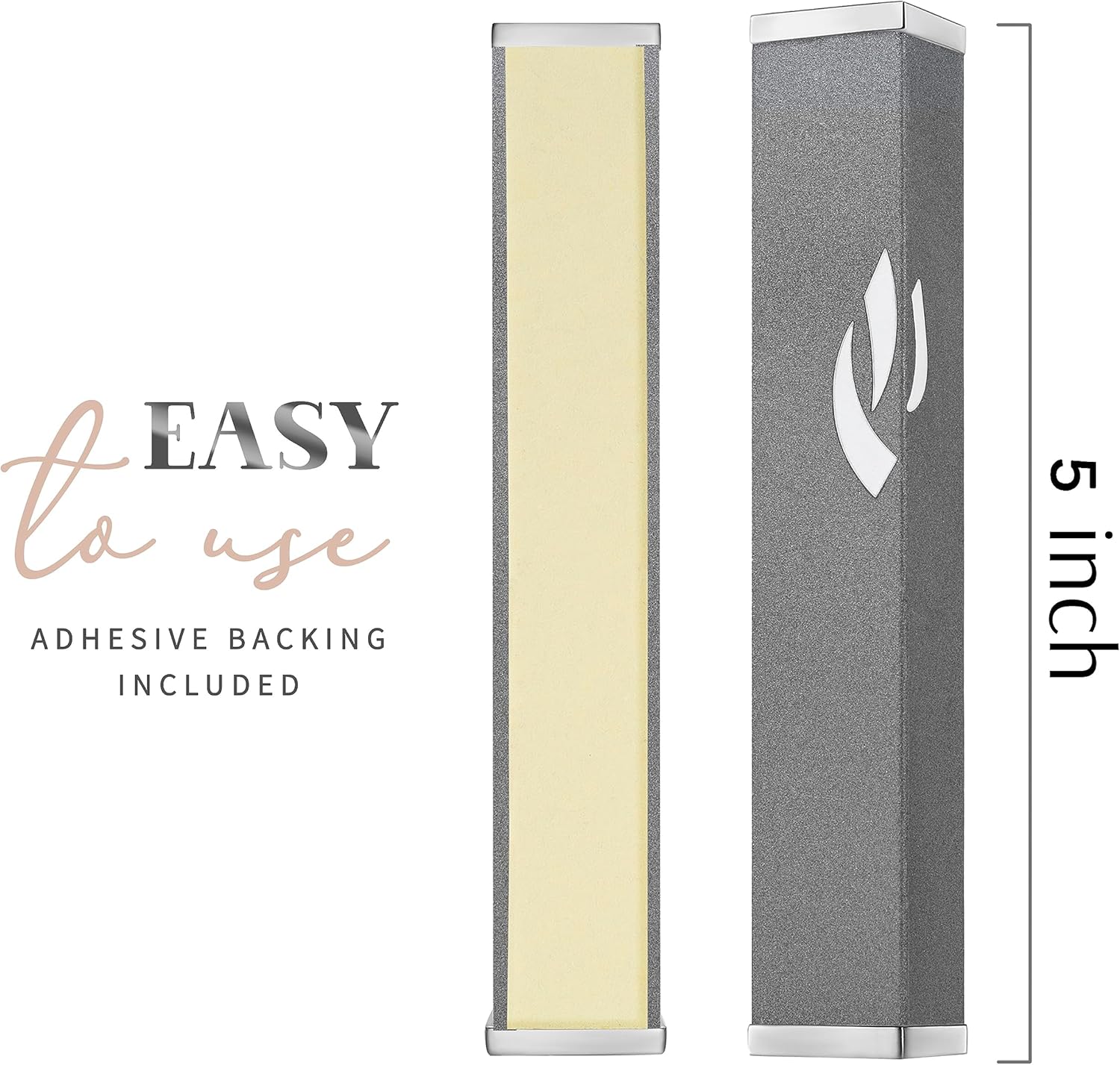 SURI Modern Mezuzah Case with Printed Scroll
