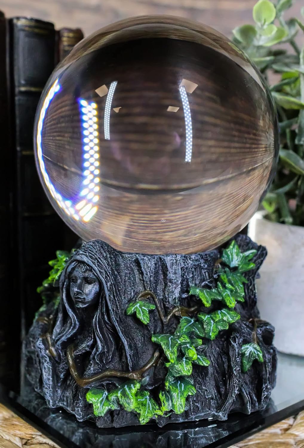 Ebros Celtic Sacred Moon Triple Goddess Gazing Ball Decor