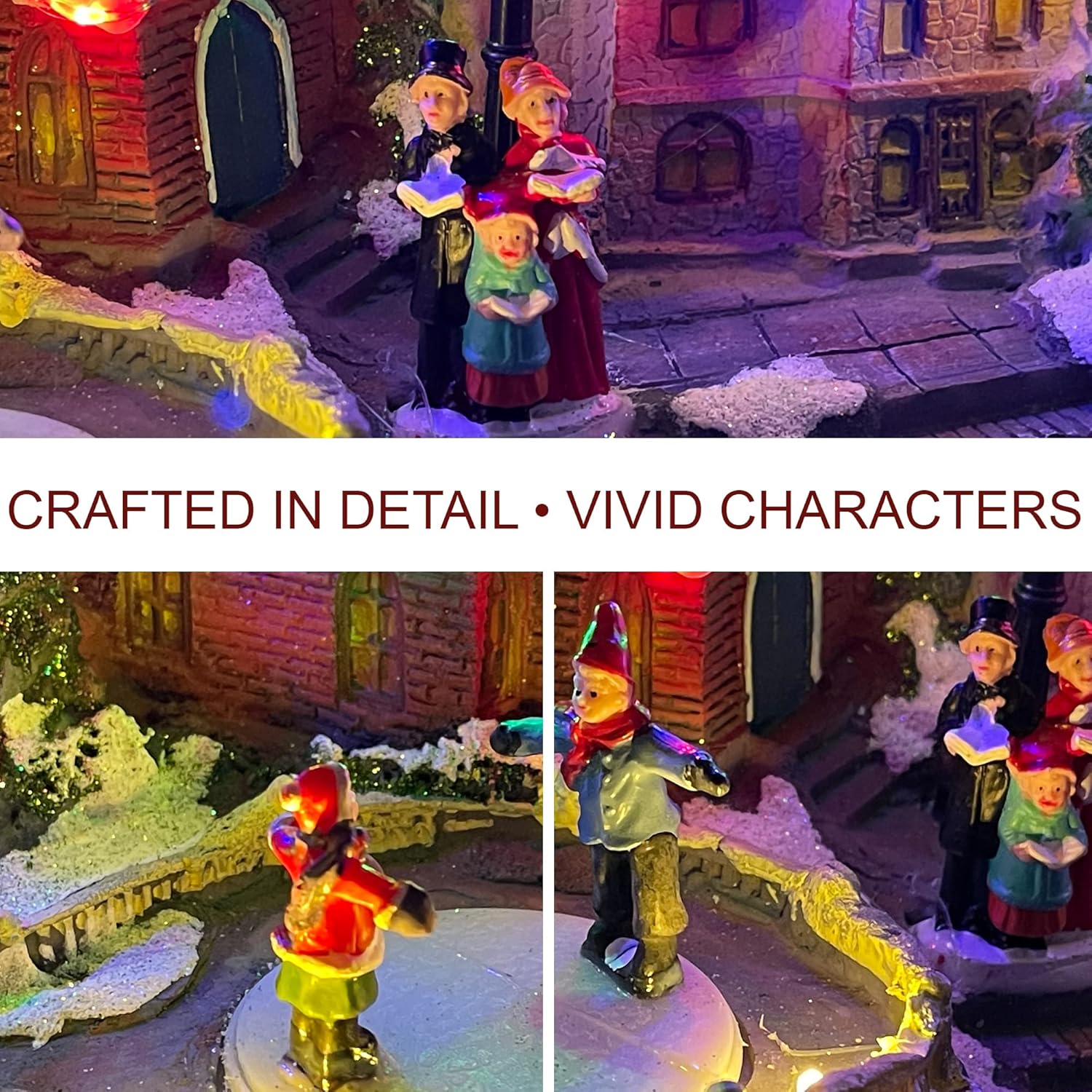 Allgala Christmas House Figurine with Dual Power