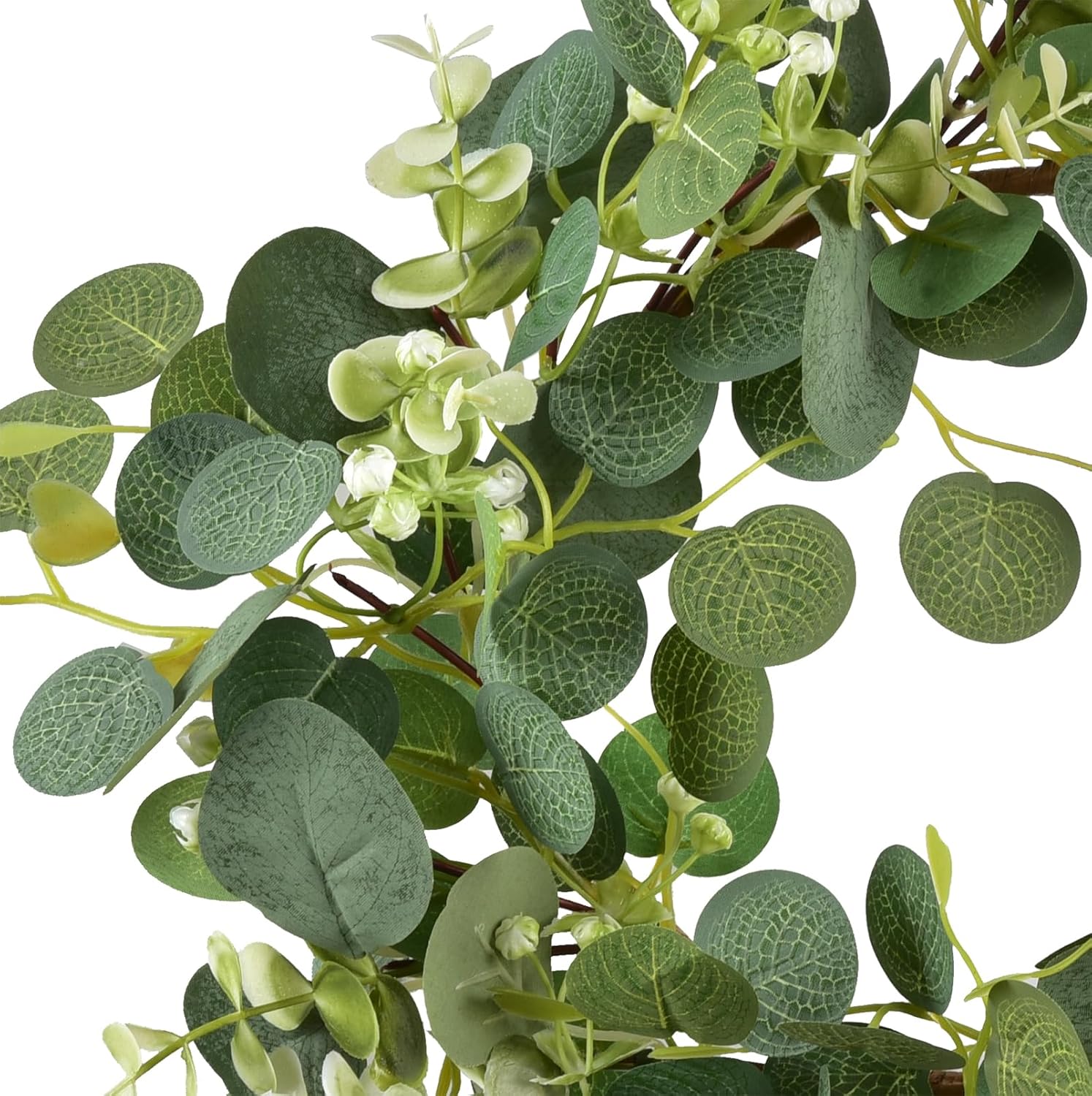 LSKYTOP 12 Inch Artificial Eucalyptus Wreath with Berries