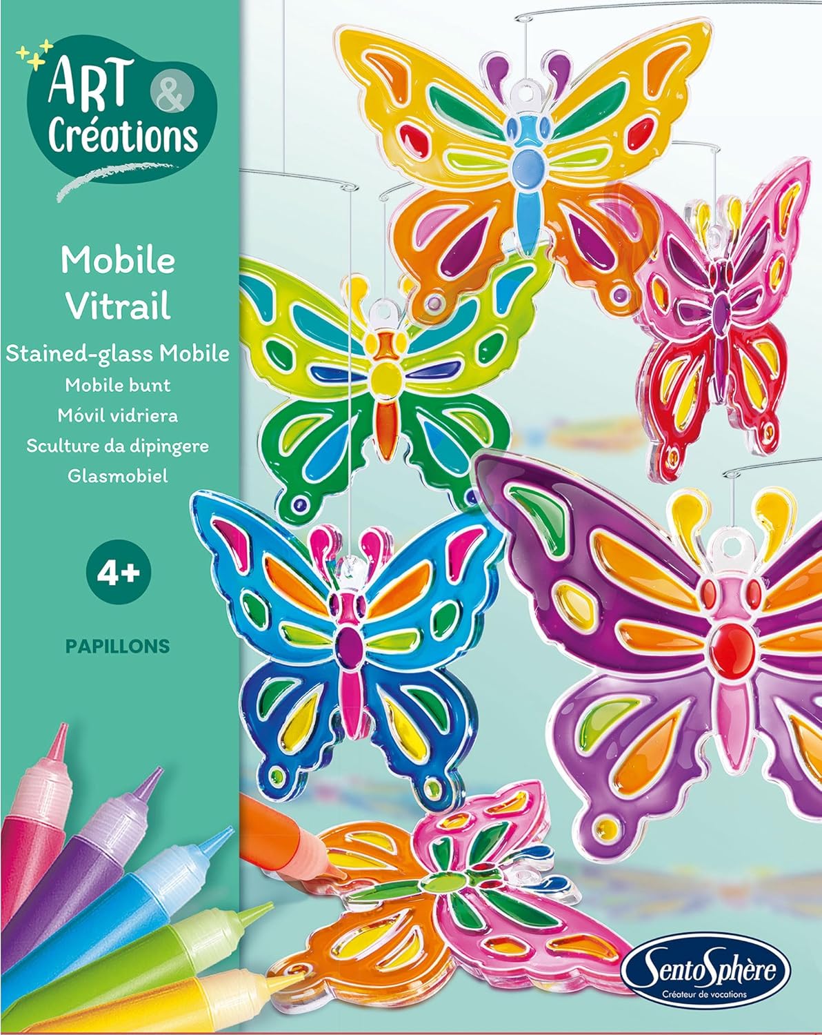 Stained Glass Mobile Butterflies Craft Kit 1