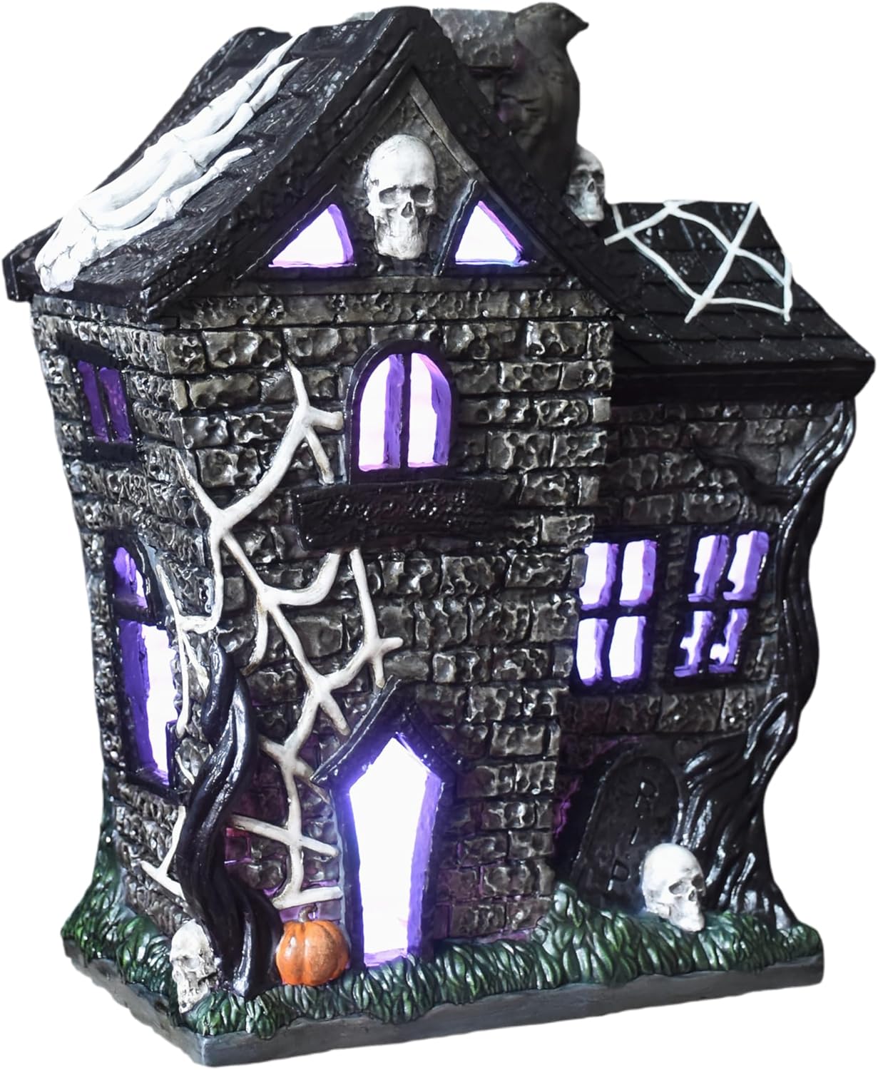 Halloween Village Houses Haunted House Figurine Decor