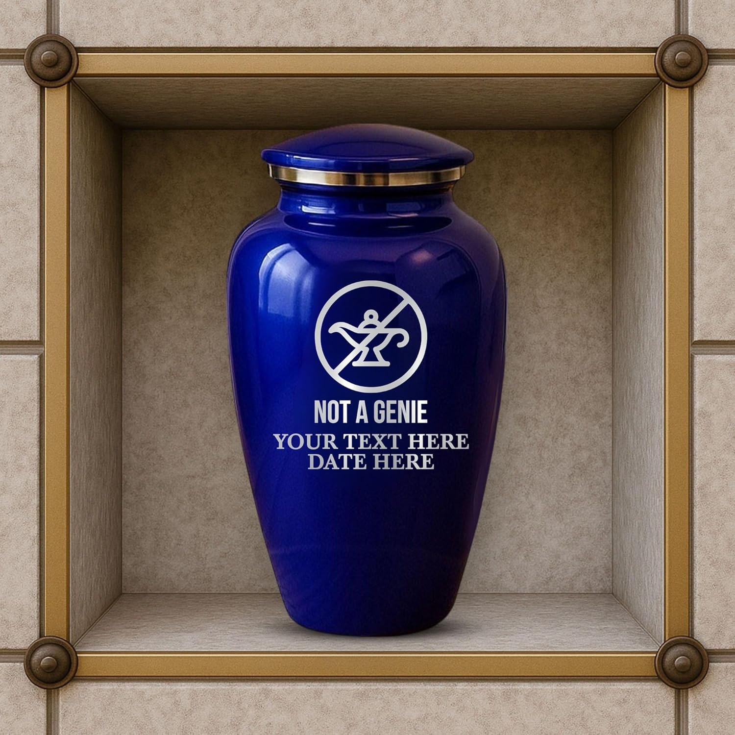 Custom Cremation Urn Metal Vessel Purple Splendore Series