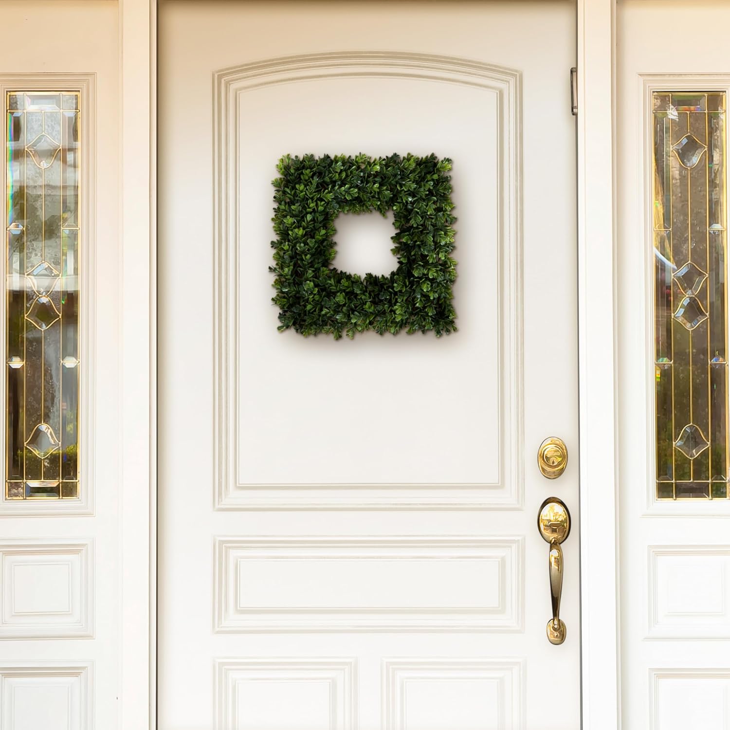 165-Inch Boxwood Wreath - UV Resistant Artificial Wreath for Front Door