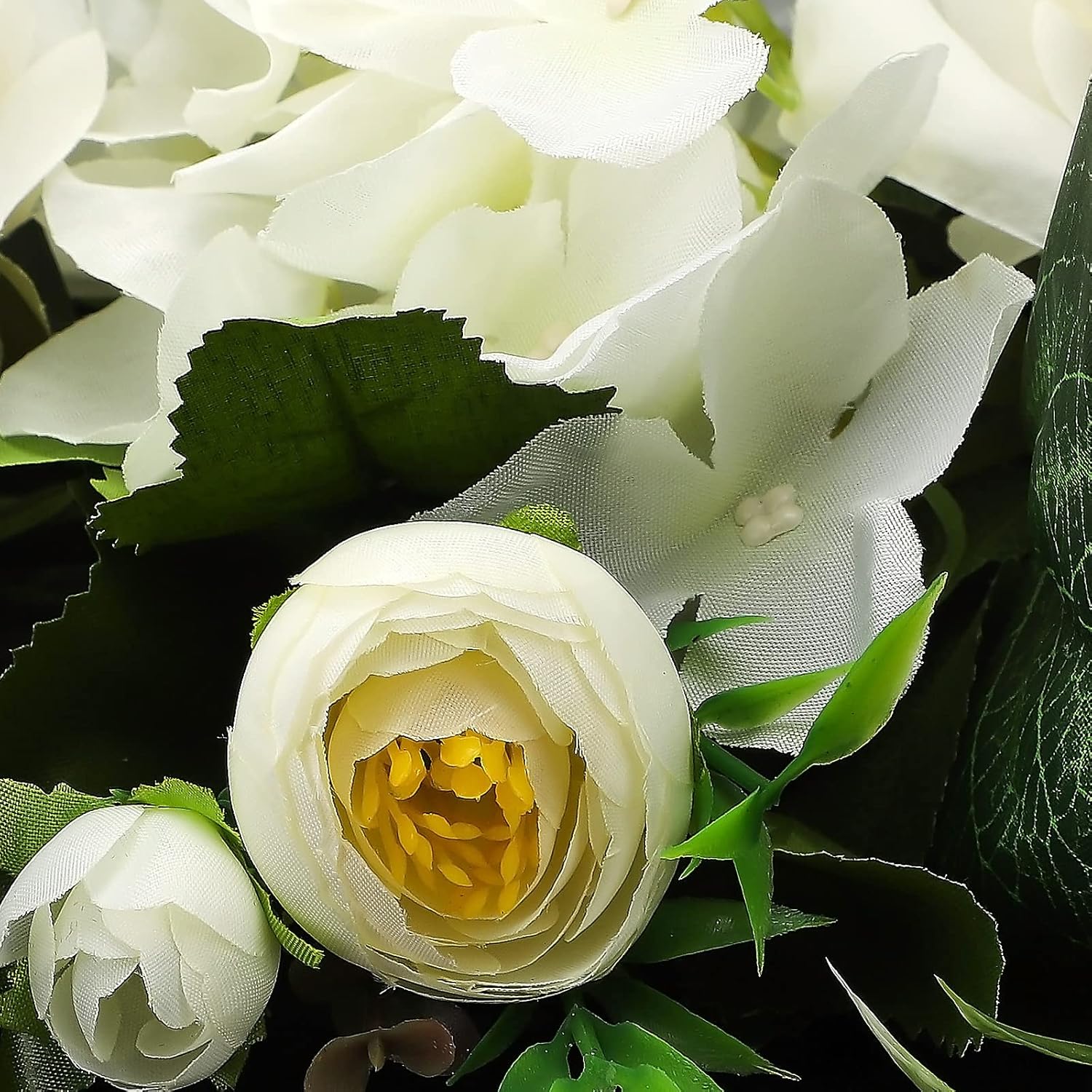 256 Inch Artificial Rose Flower Swag with Green Leaves