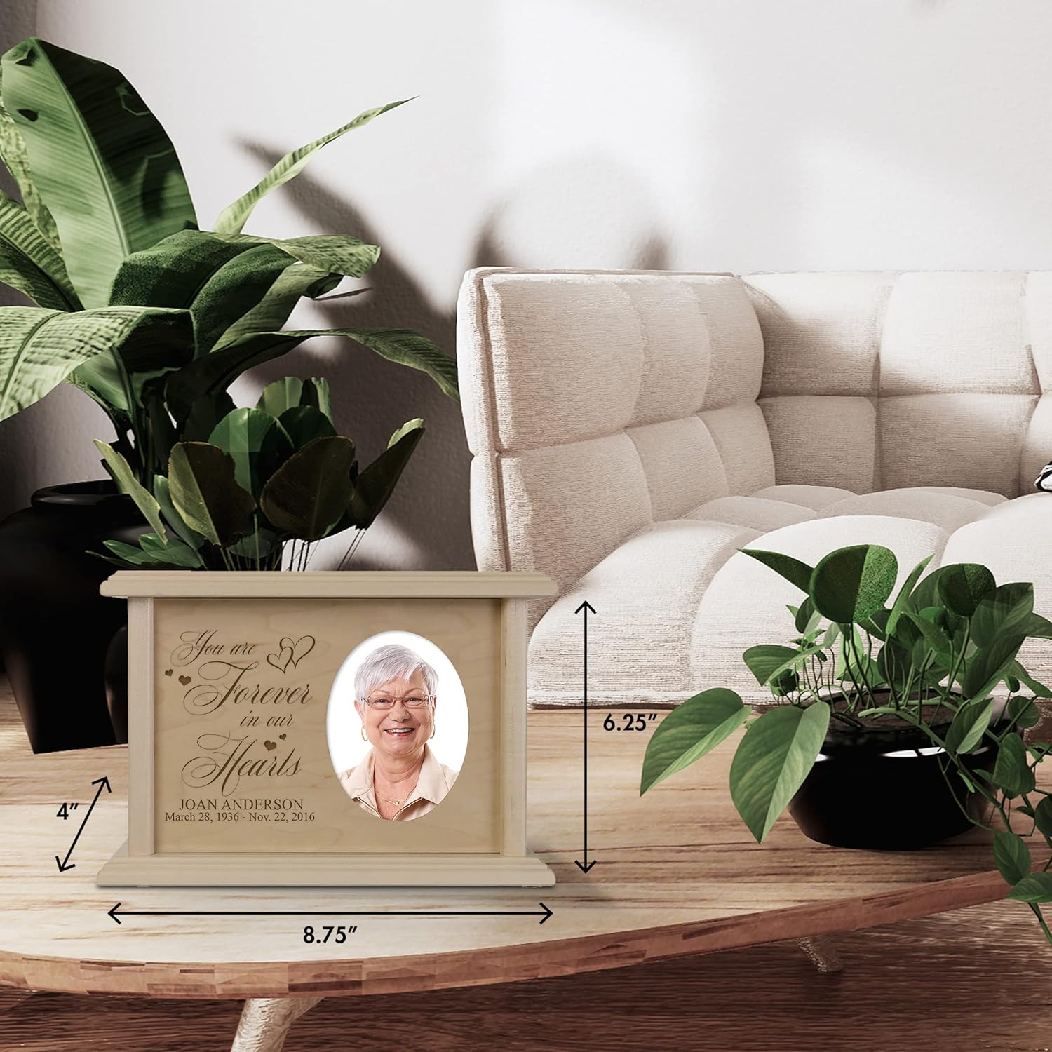LifeSong Milestones Wooden Urn with Picture