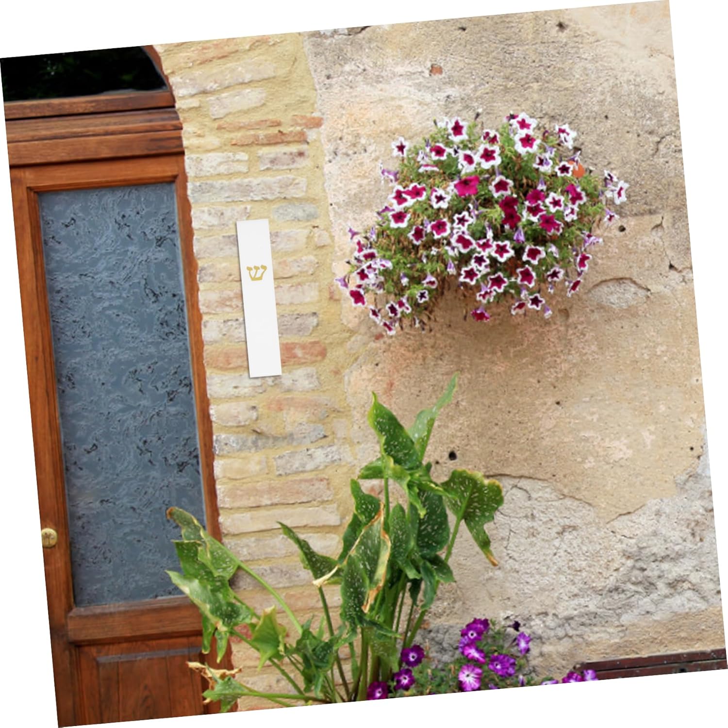 Unomor White Decor Mezuzah Resin Doorpost Ornament