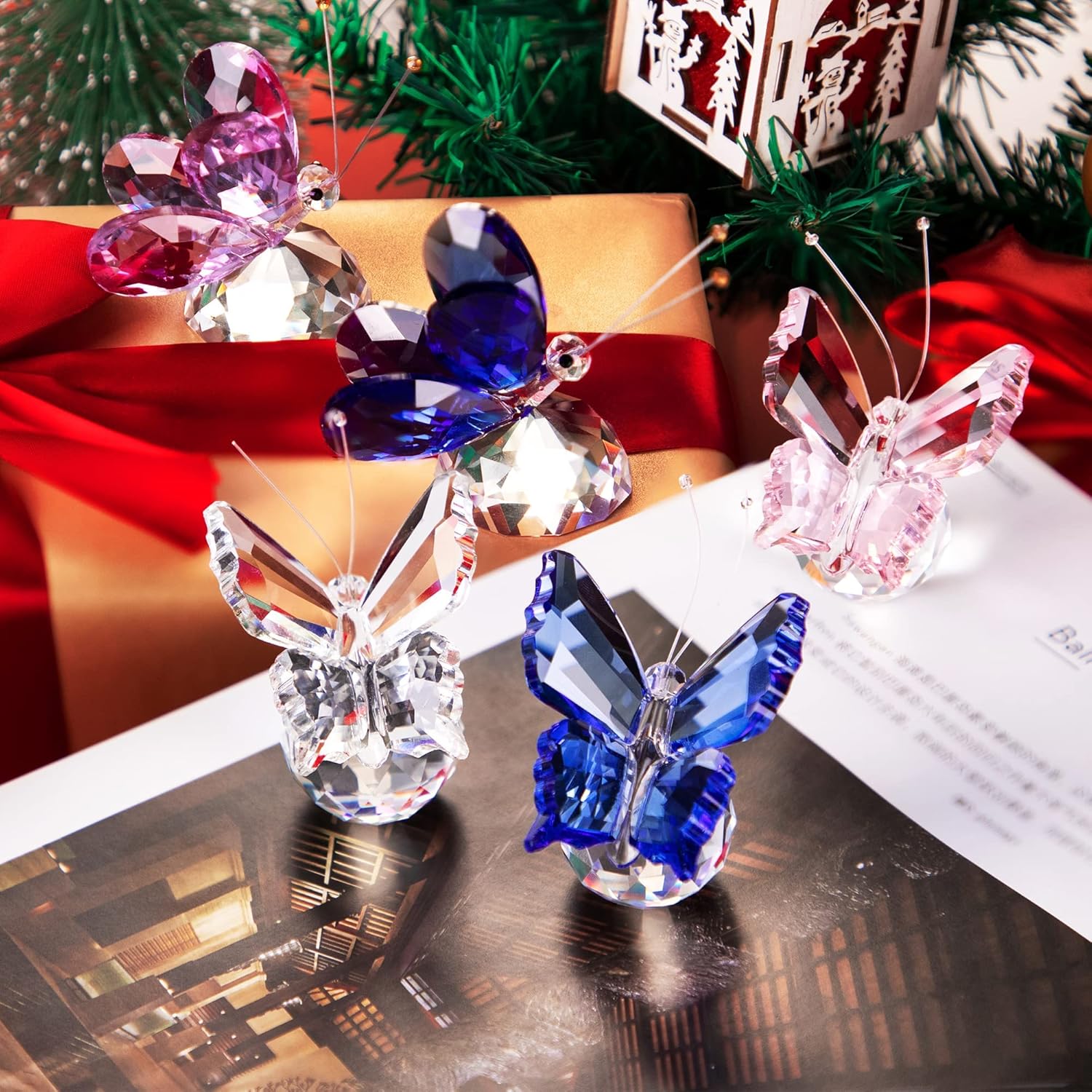 HD Crystal Butterfly Dragonfly Decor Ornament