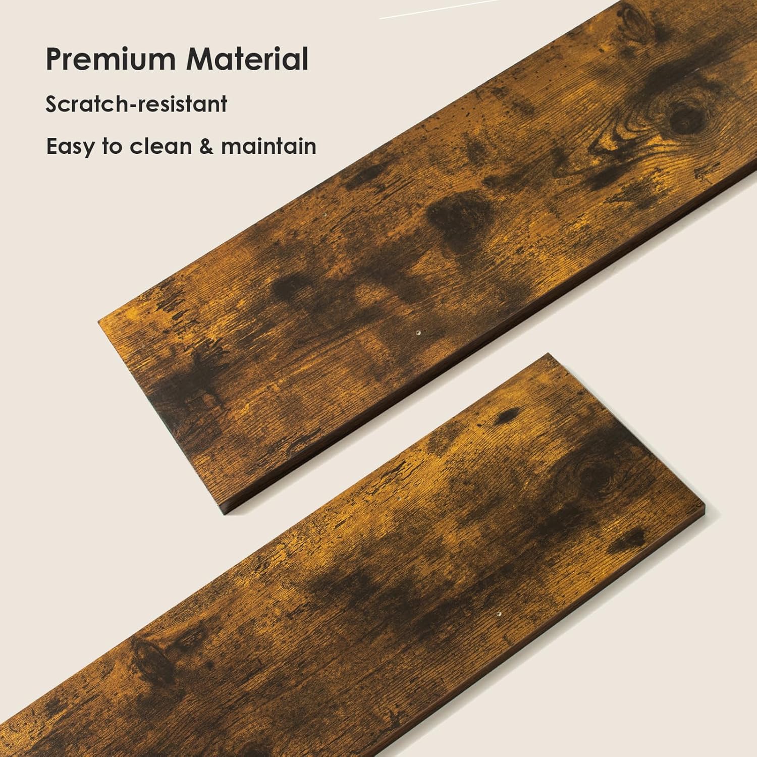 Dinzilvjl Long Wall Shelves Set of 2 Rustic Brown