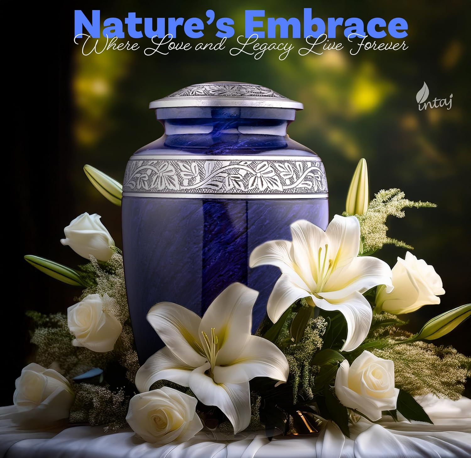 INTAJ Cloud Purple Aluminum Cremation Urn for Adult Ashes