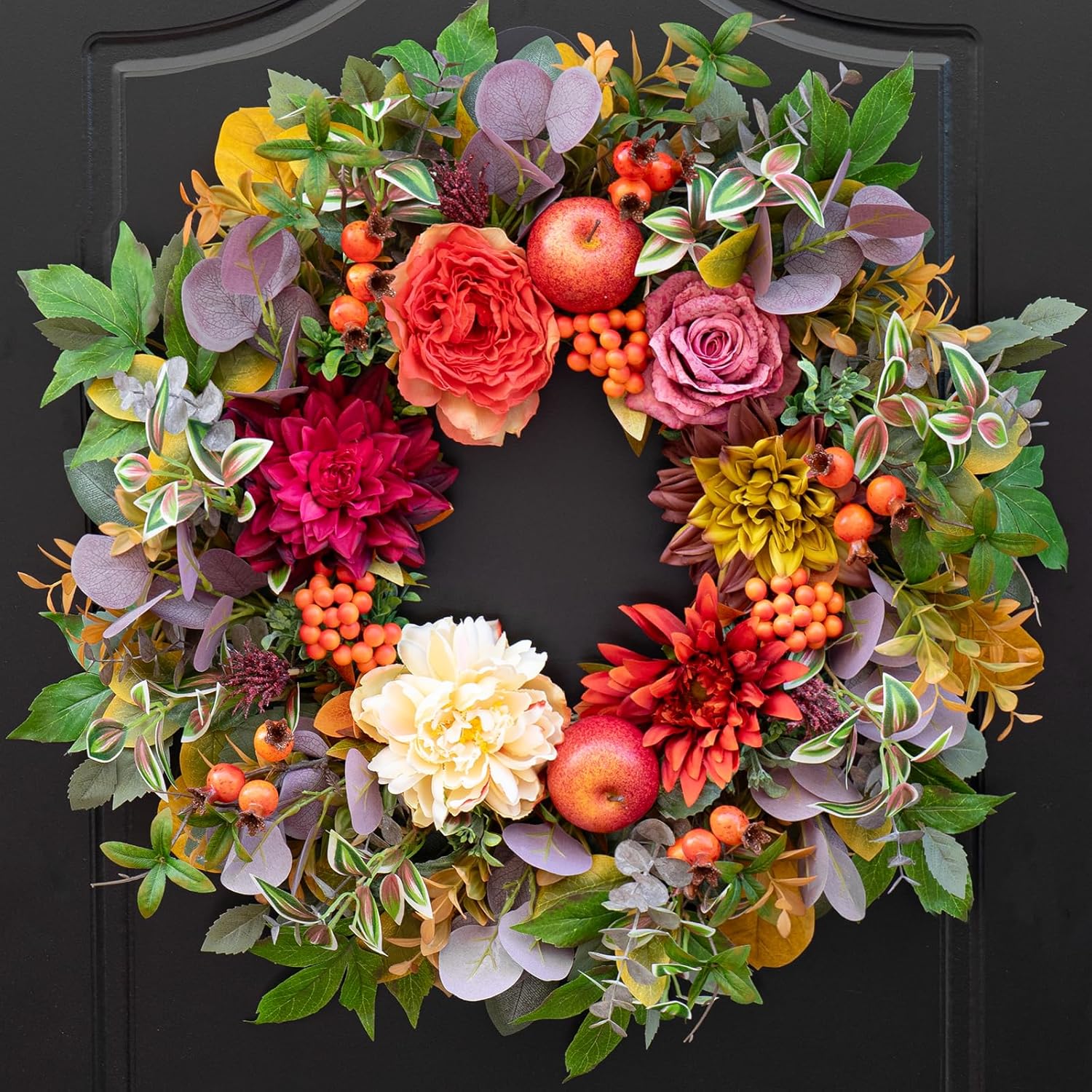 Soomeir 24 Inch Fall Front Door Wreath