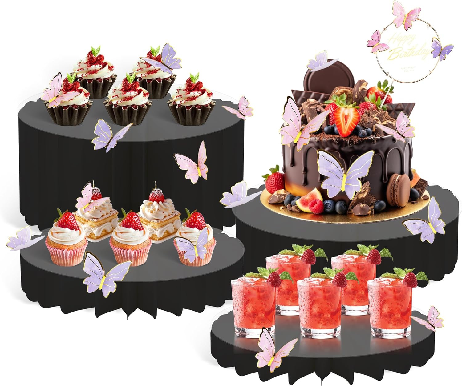 4-Pack Acrylic Buffet Risers for Party Displays