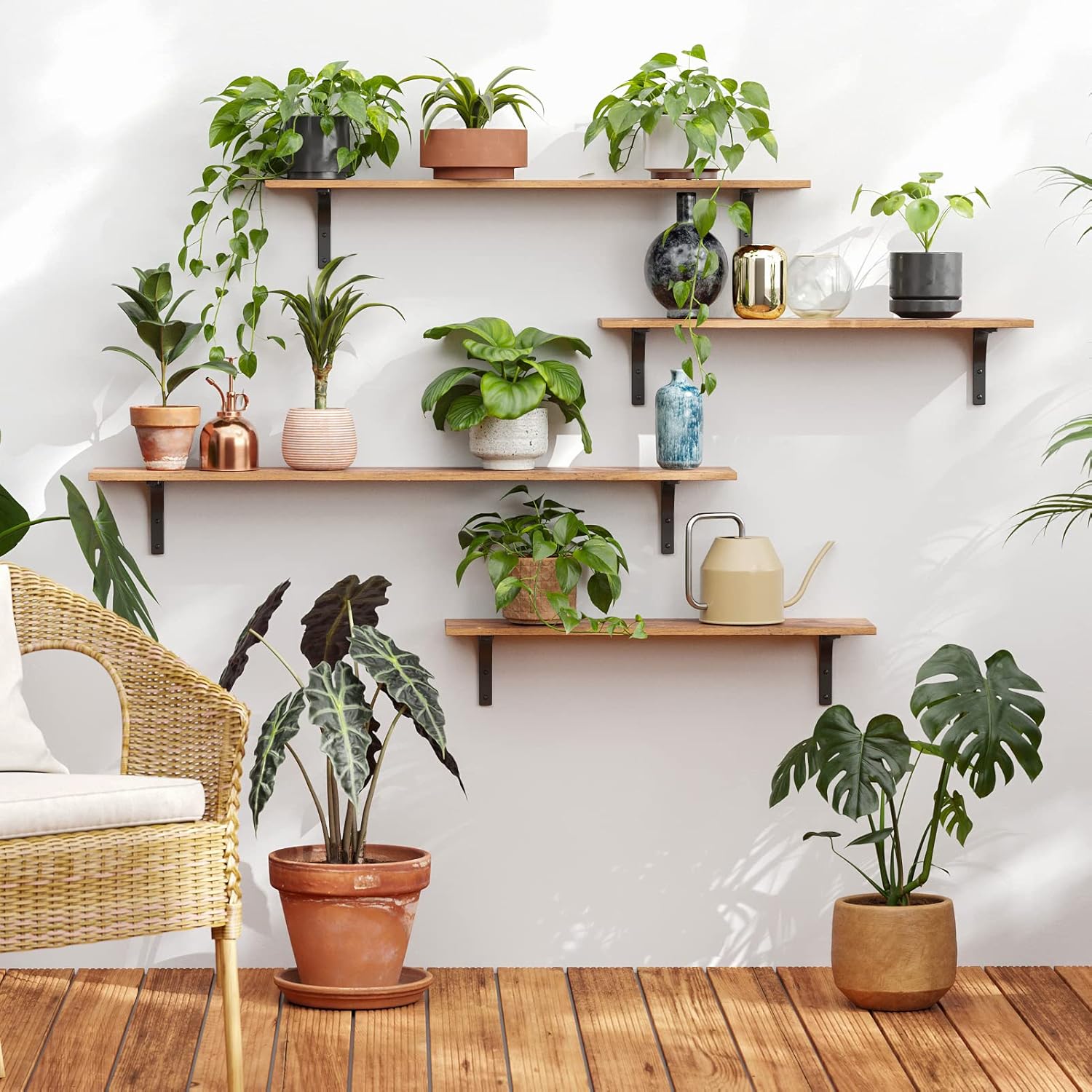Dinzi Lvj 315 Inch Wall Mounted Shelves Set of 2