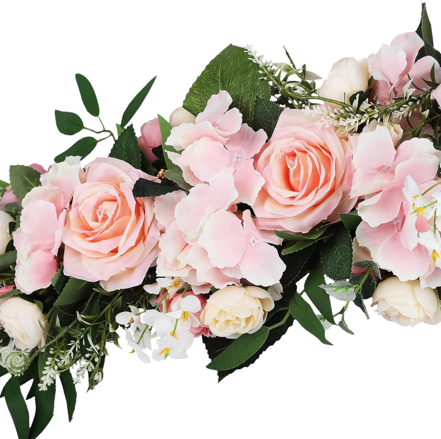 Pink Artificial Rose Flower Swag for Wedding Arch