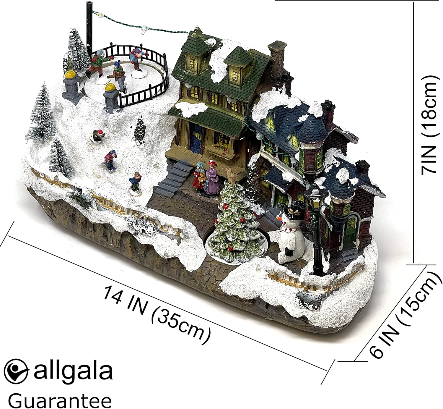 Allgala Christmas House Figurine with USB Power