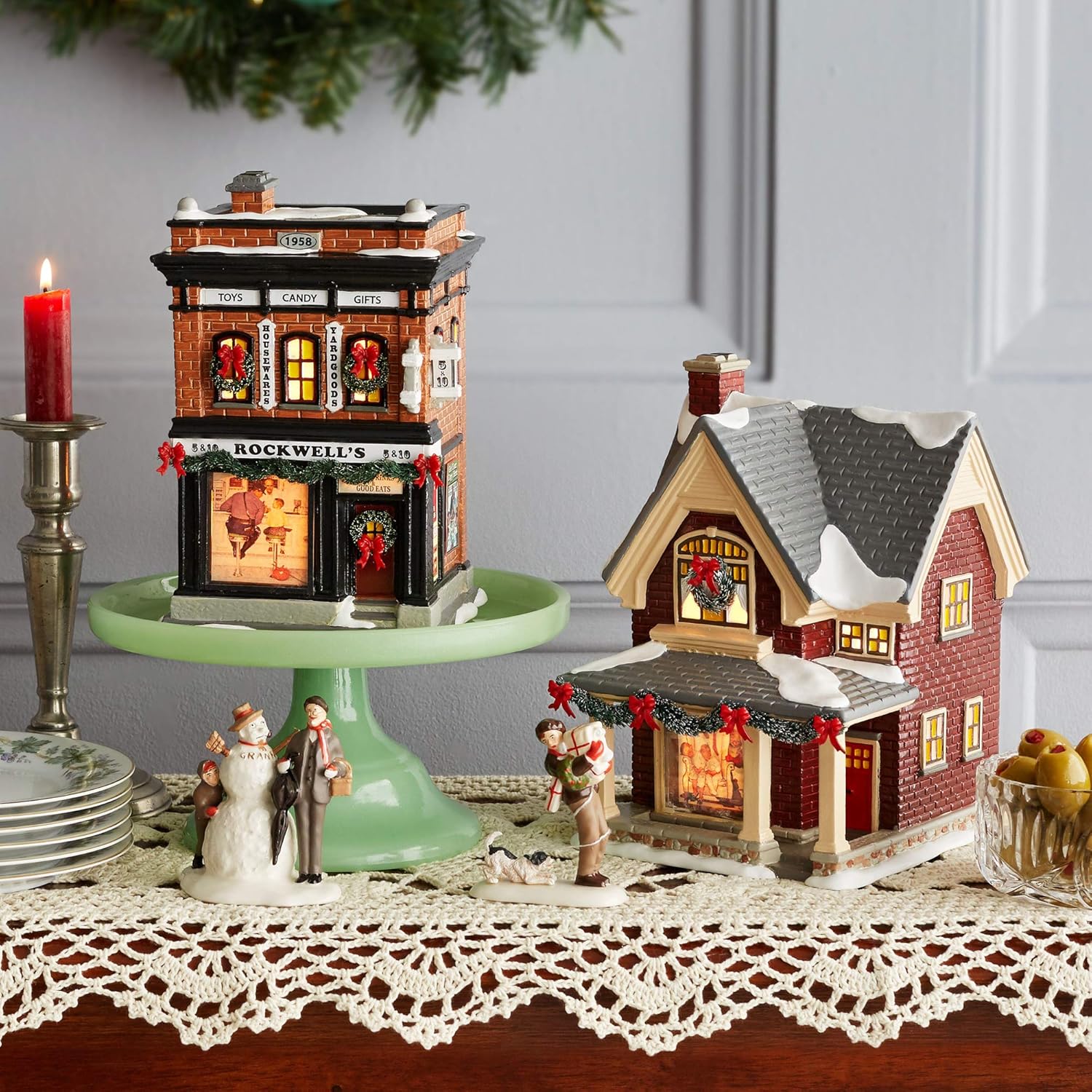 Department 56 Snow Village Figurine Grandfather and Snowman