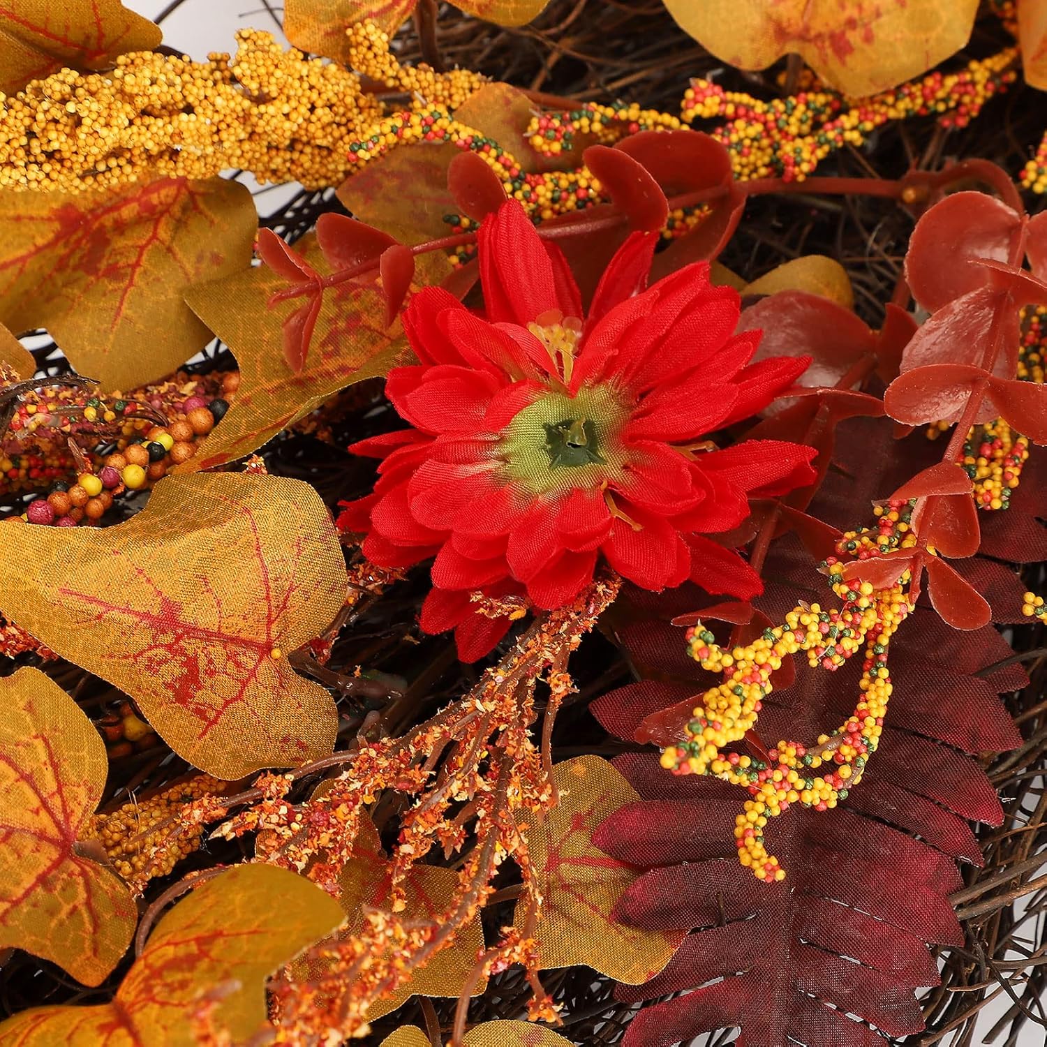 2 Pcs Artificial Maple Swag Wreaths Fall Decor