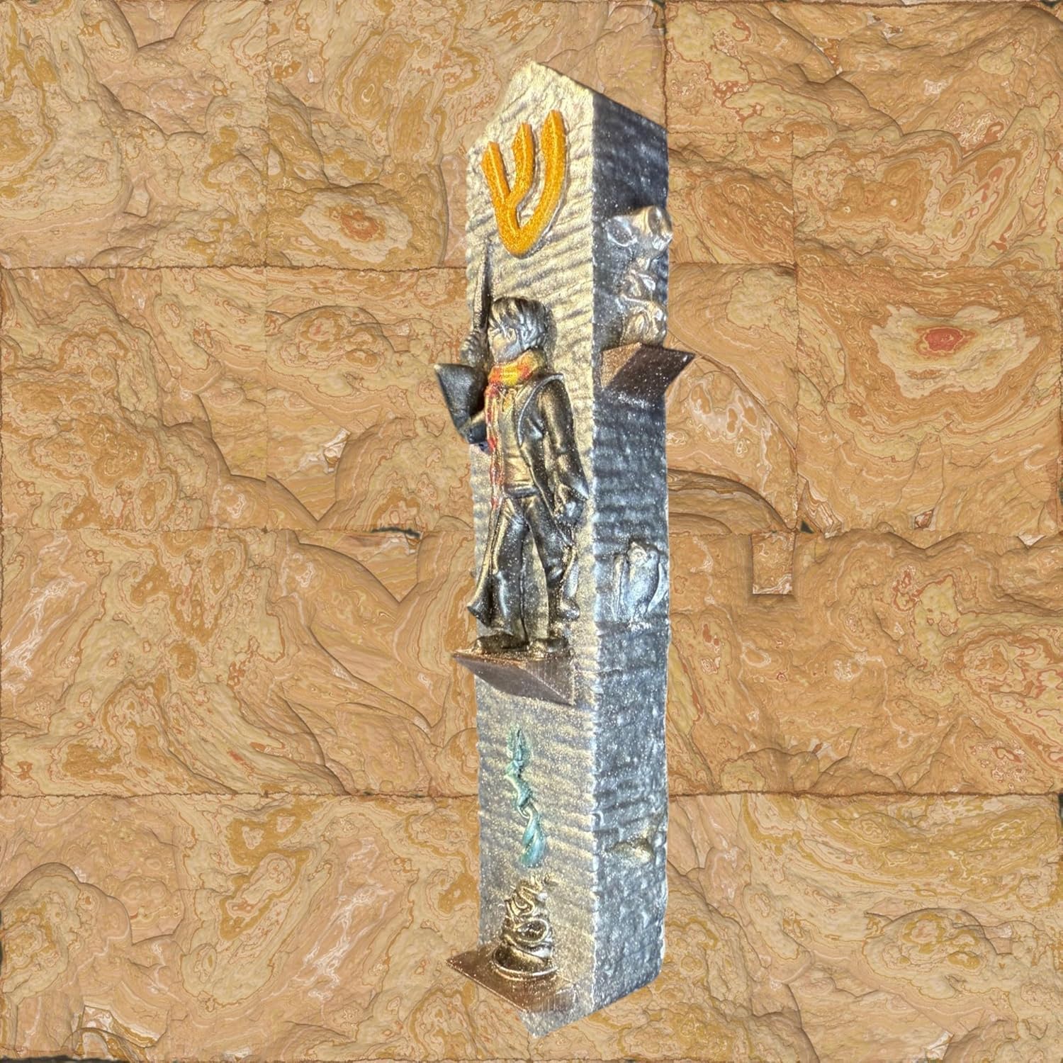 Wizard Themed Handmade Mezuzah Case for Kids